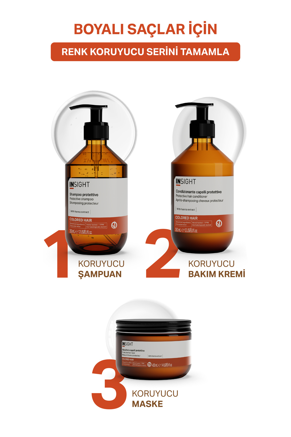 Boyalı Saçlar için Koruyucu Saç Kremi 350 ml. — ICO311 — تصویر 6 از 7