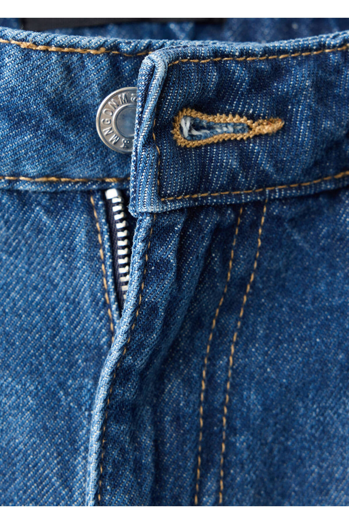 MANGO Woman Danila wide leg yüksek belli jean görsel 5