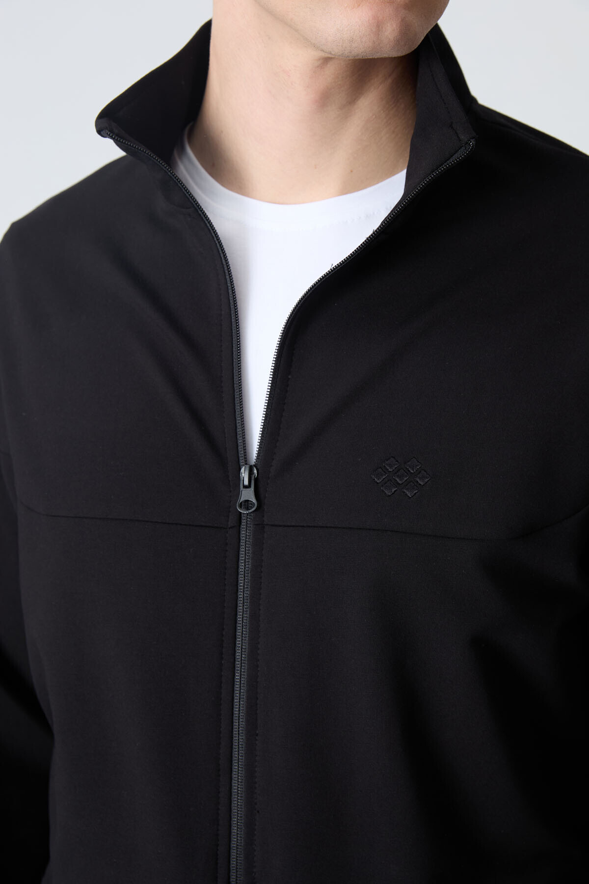 TOMMY LIFE Siyah Pamuklu Kalın Yumuşak Dokulu Comfort Fit Basic Erkek Eşofman Takım - 85260 görsel 5