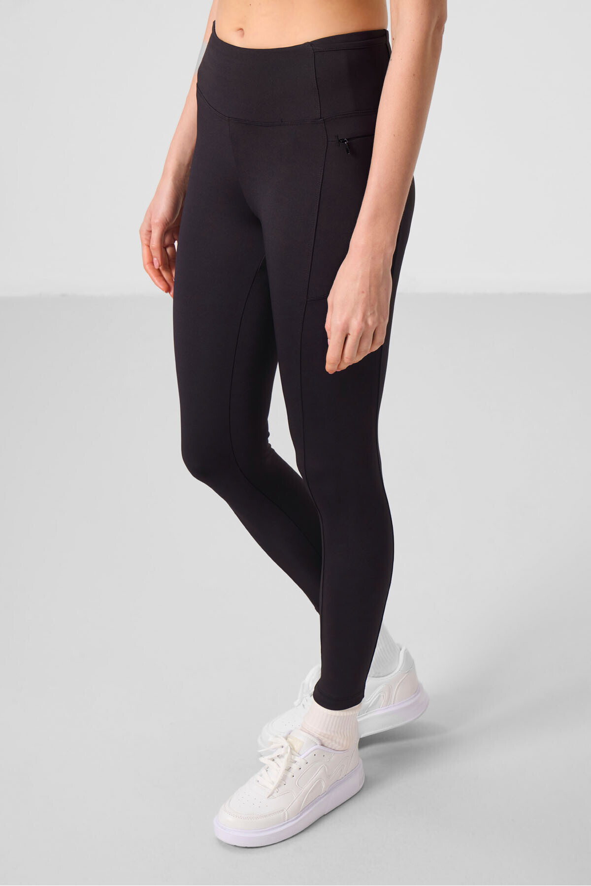 TOMMY LIFE Siyah Esnek Standart Fit Performans Kadın Tayt - 94667 görsel 6