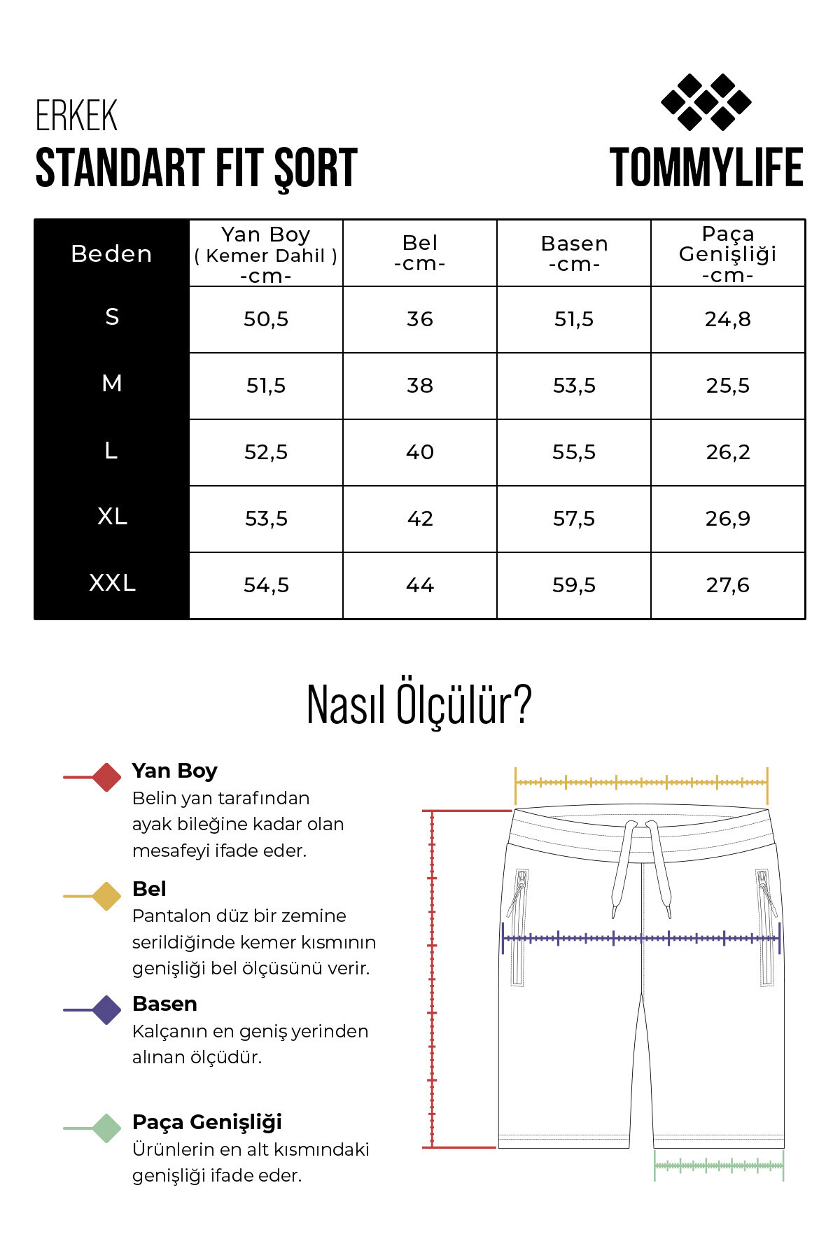 TOMMY LIFE Orman Yeşili Gizli Fermuar Arka Cepli Bağcıklı Standart Kalıp Erkek Şort - 81136 görsel 8