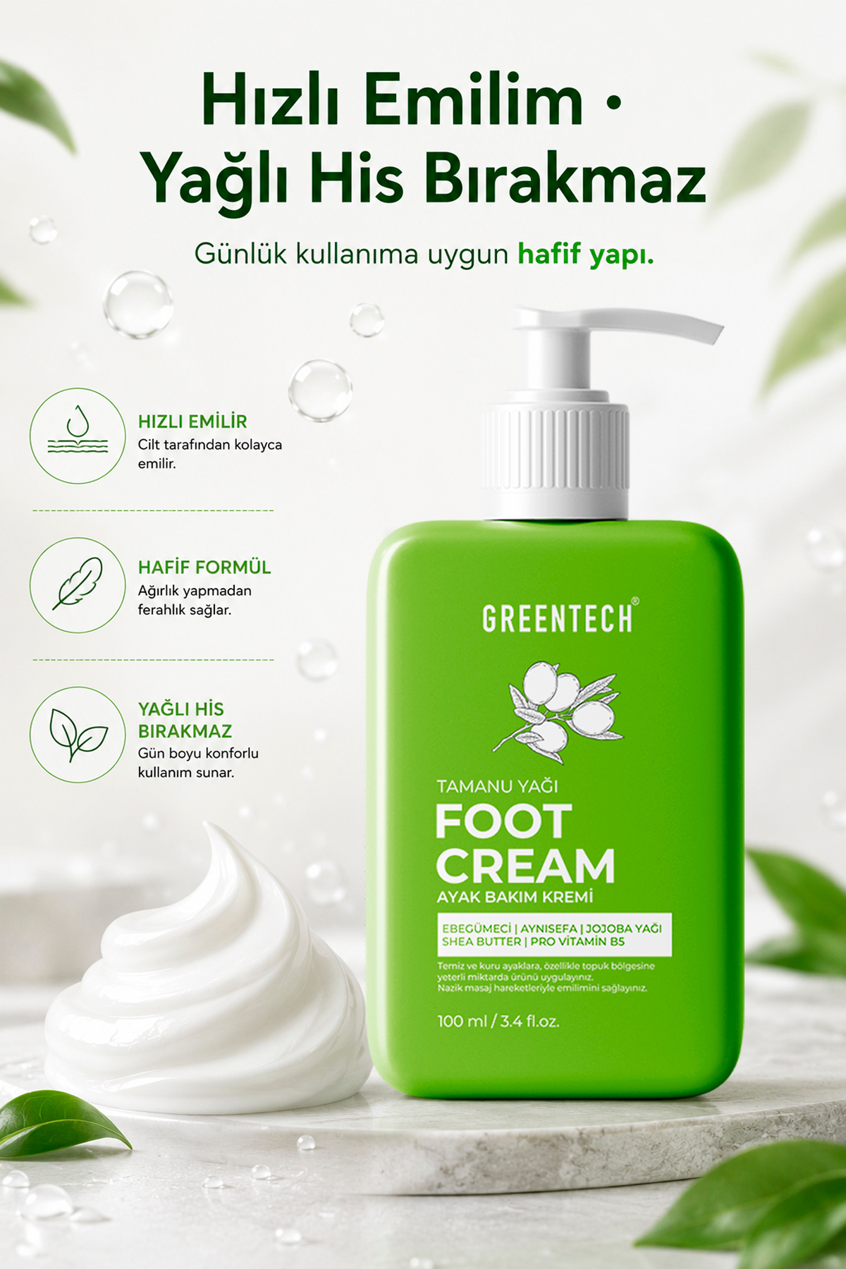 Topuk Çatlak ve Ayak Bakım Kremi 100 ml — GRNTCH0003 — تصویر 2 از 4