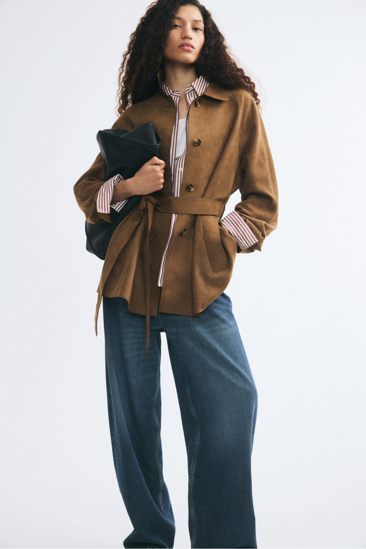 H&M Kuşaklı Kısa Kaban görsel 2