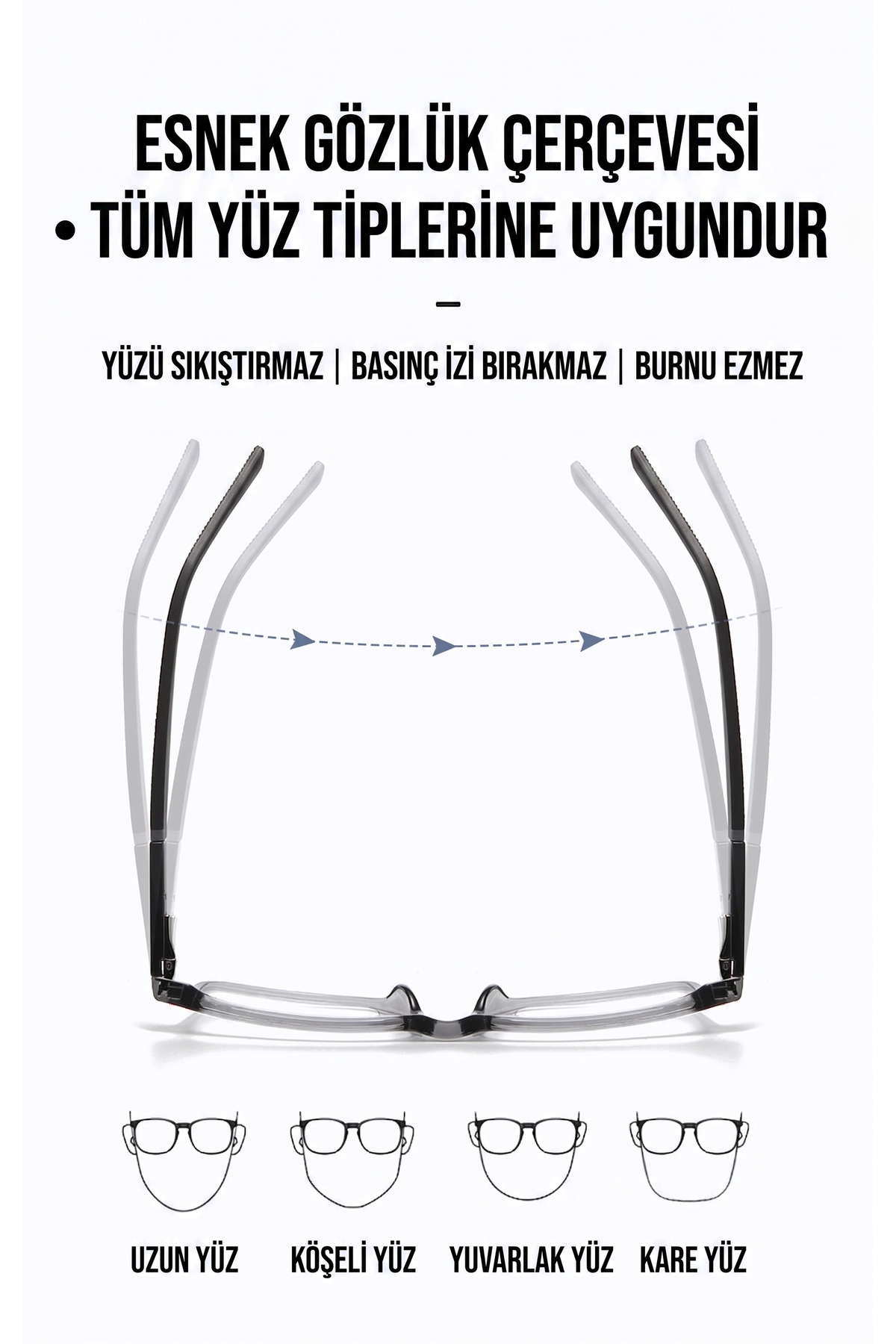 FIVIONT 5+1 Manyetik Klipsli Polarize Gözlük Seti, Şeffaf Gri Dikdörtgen Optik Çerçeve, 5 Değiştirilebilir Renkli Güneş Klipsi, Unisex görsel 7
