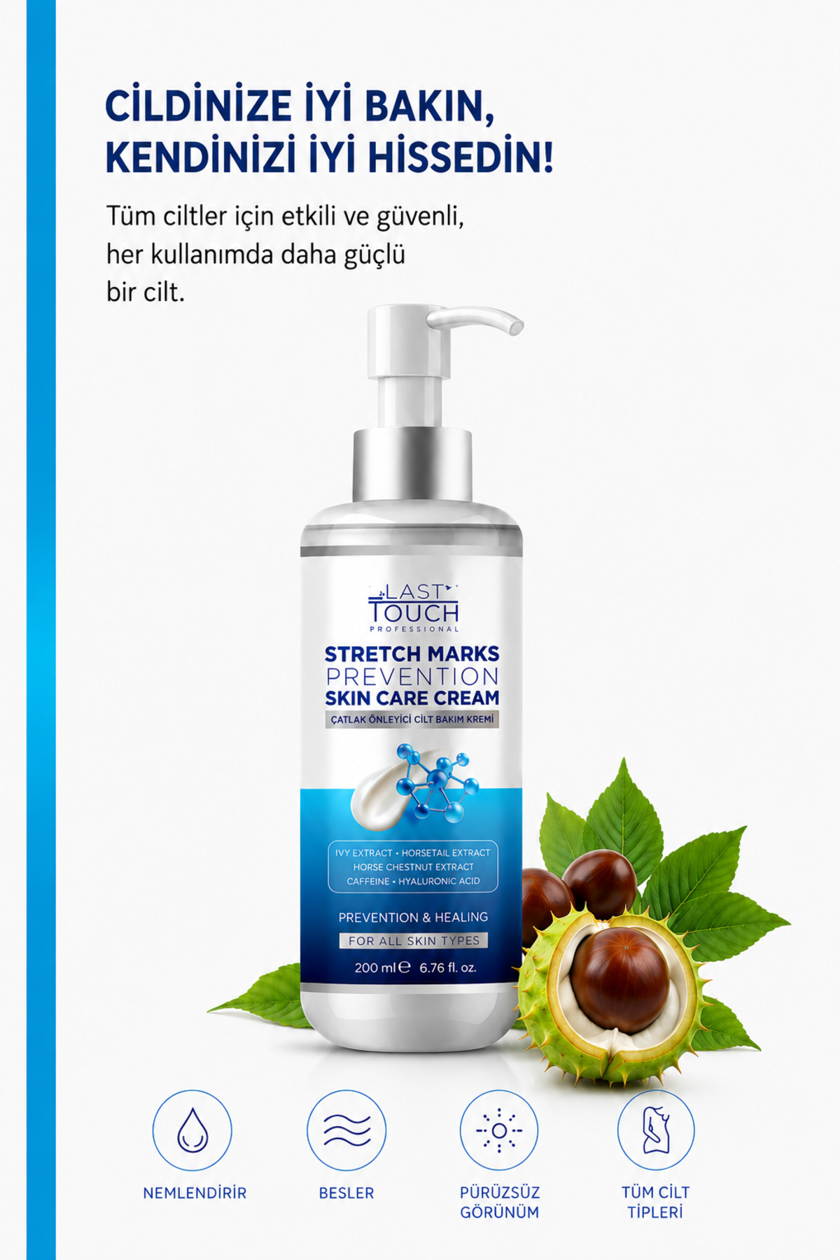 Çatlak Önleyici Cilt Bakım Kremi ( Hamilelik-Sporcu Çatlakları-Hızlı Kilo Alıp Verme ) 200 ML — ÇK25122 — تصویر 9 از 9