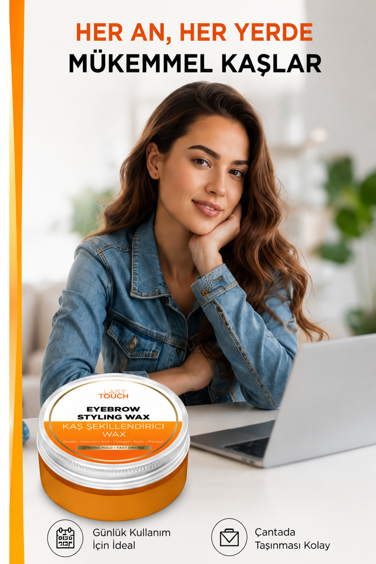 Kaş Sabitleyici ve Şekillendirici Wax 50 ML ( Kolajen, Keratin ve Biotin ) — نارنجی KW25127 — تصویر 8 از 9