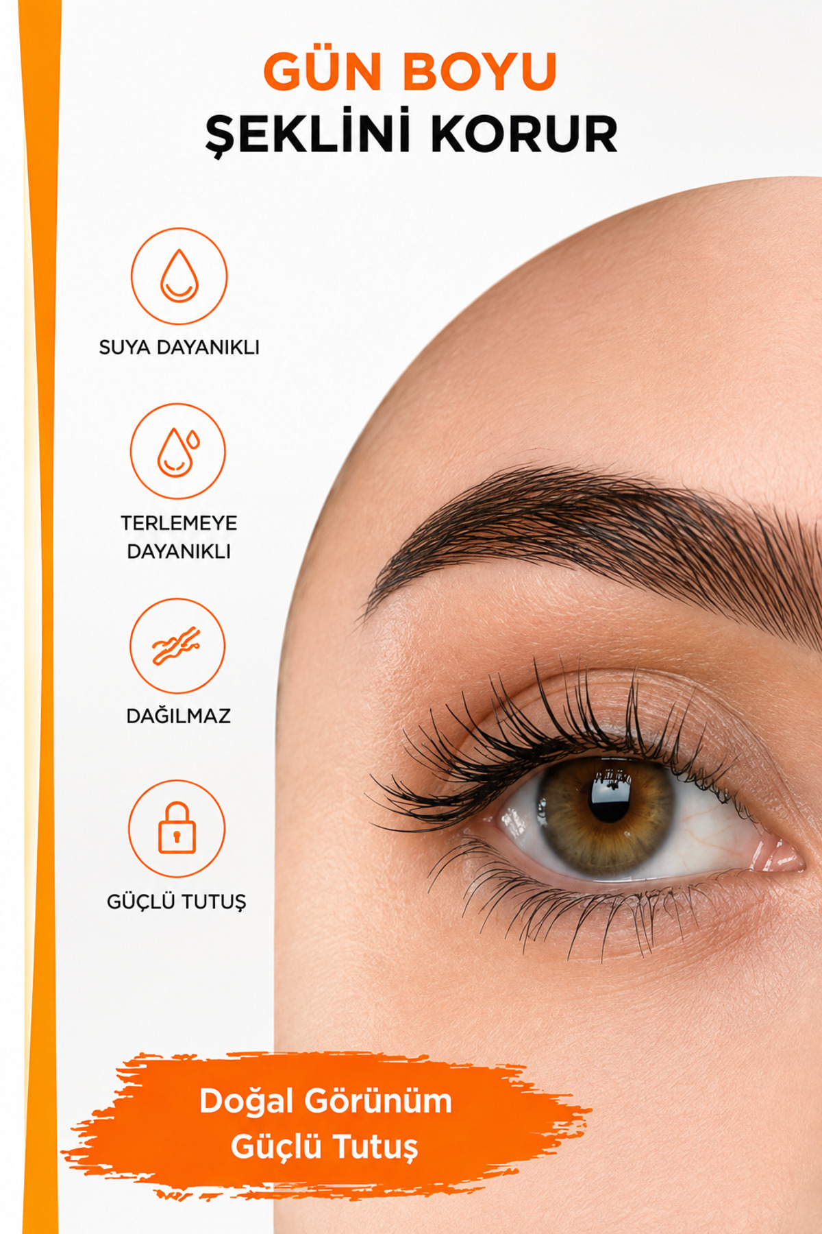 Kaş Sabitleyici ve Şekillendirici Wax 50 ML ( Kolajen, Keratin ve Biotin ) — نارنجی KW25127 — تصویر 6 از 9