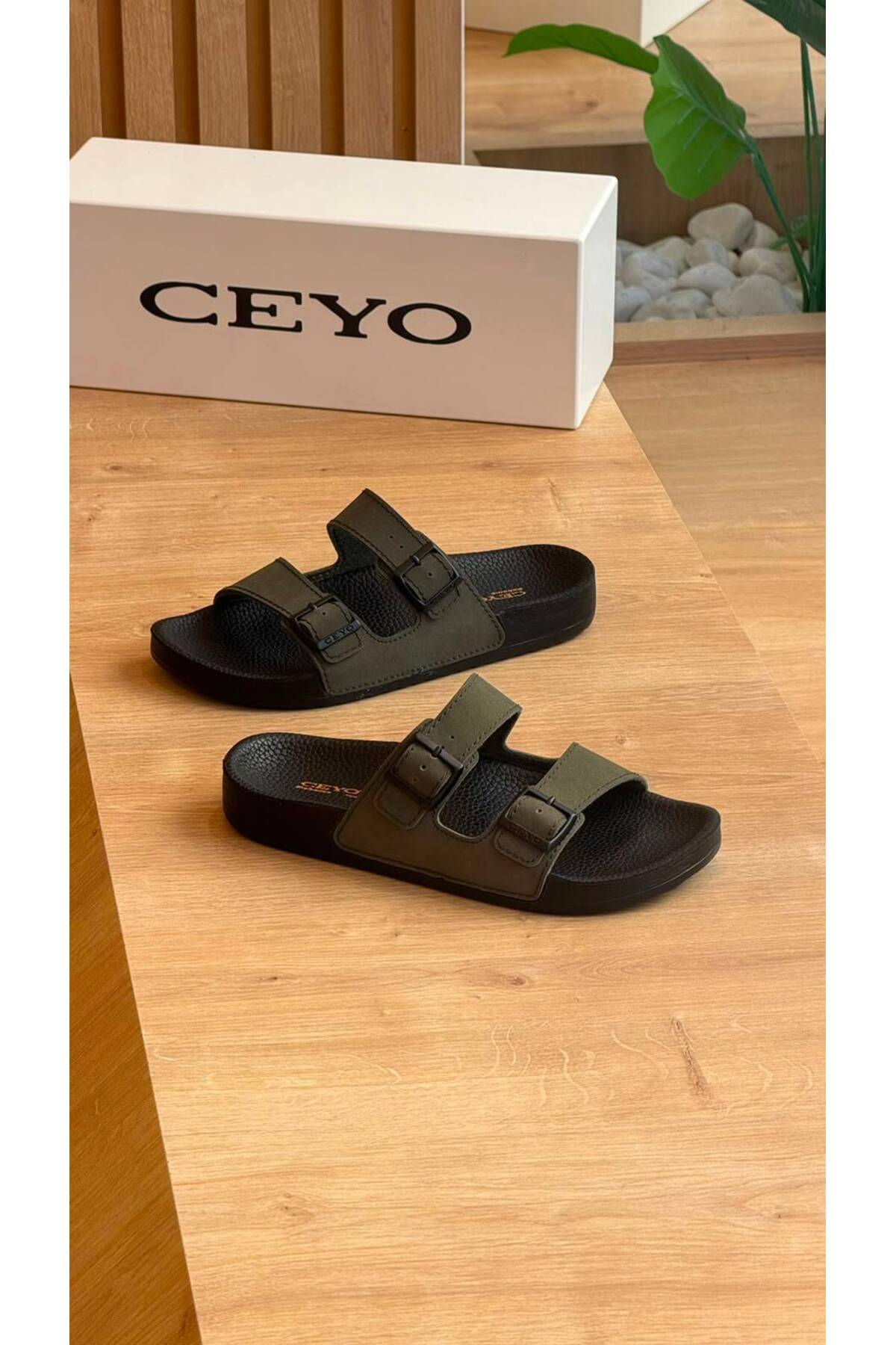 Ceyo Bahama-10 Anatomik Unisex Terlik Haki görsel 2