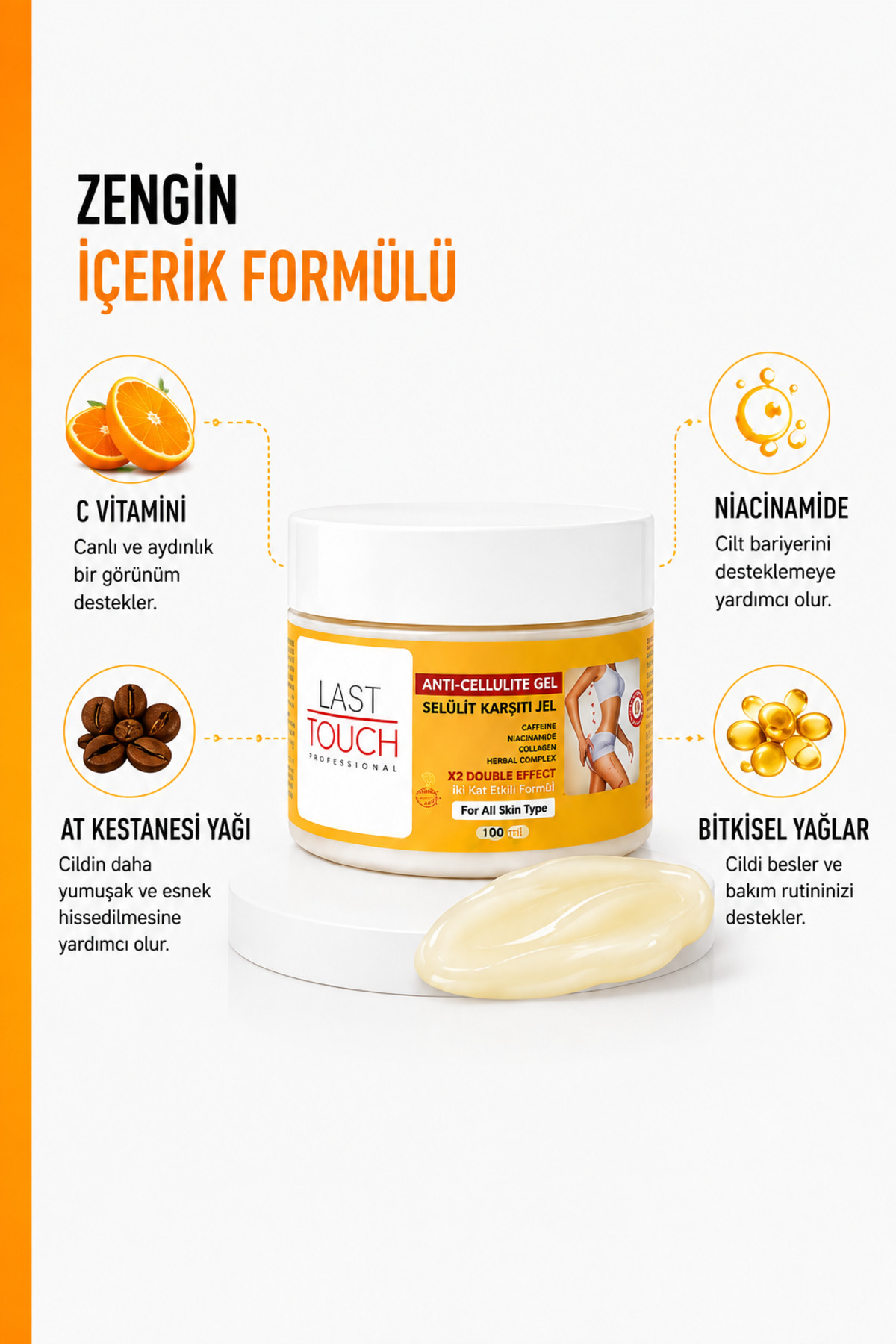 Anti Selülit Jel-Sıkılaştırıcı- Ve Çatlak Karşıtı Jel 100 Ml C Vitaminli — SJ25133 — تصویر 5 از 9