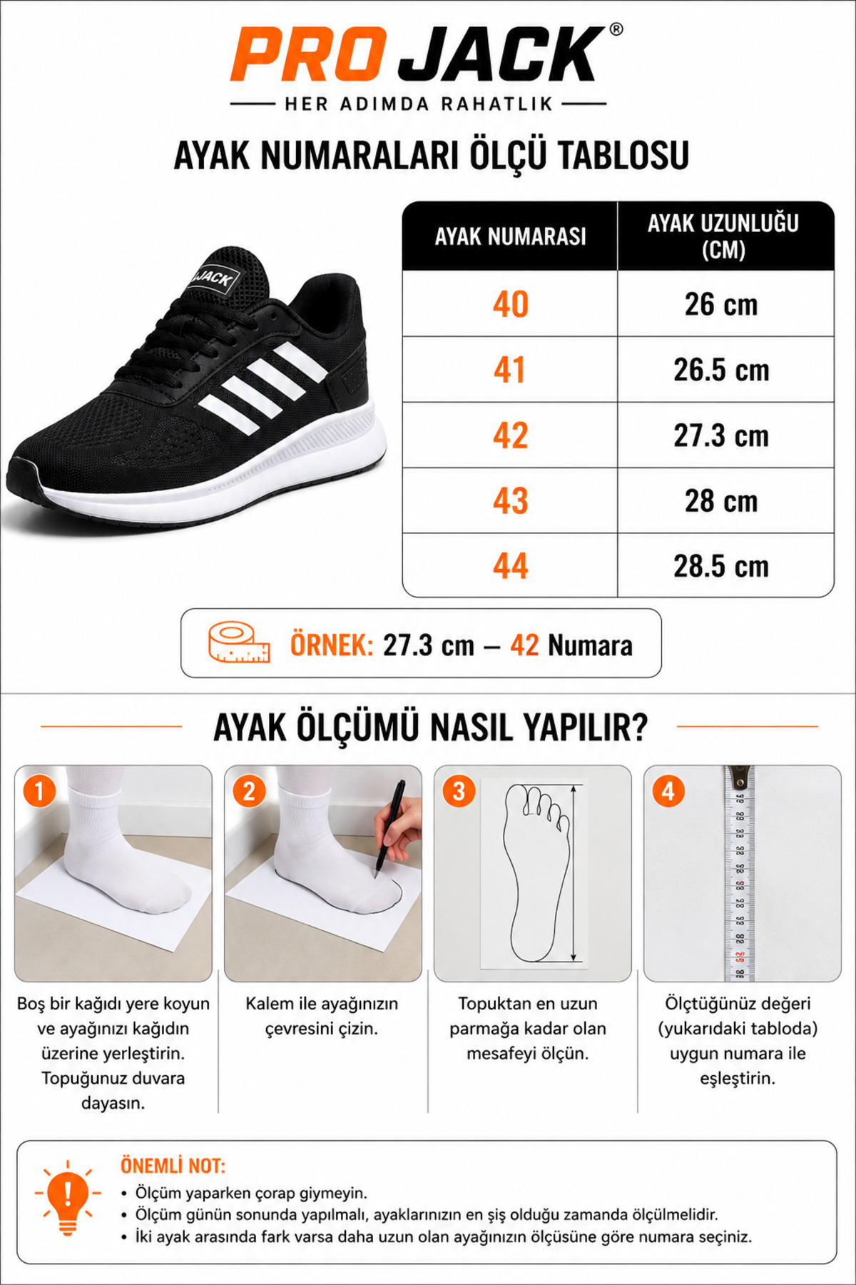 PRO JACK Beyaz Siyah Dört Bantlı Bağcıklı Ortopedik Unısex Günlük Spor Ayakkabı - PJ100 görsel 3