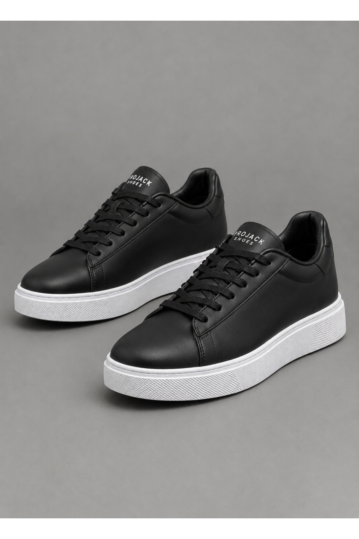 PRO JACK Siyah Beyaz Günlük Erkek Sneaker Ayakkabı - 0412 görsel 2