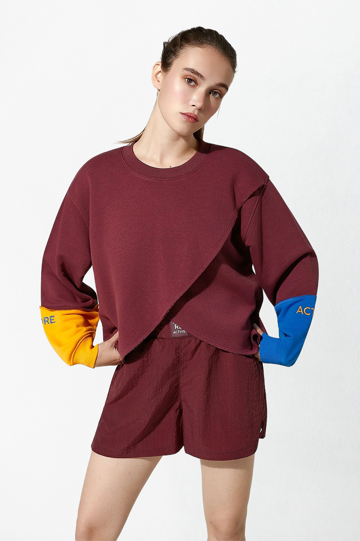 MORE ACTIVE Bulls Kadın Uzun Kollu Çok Renkli Track Top Spor Üst görsel 3