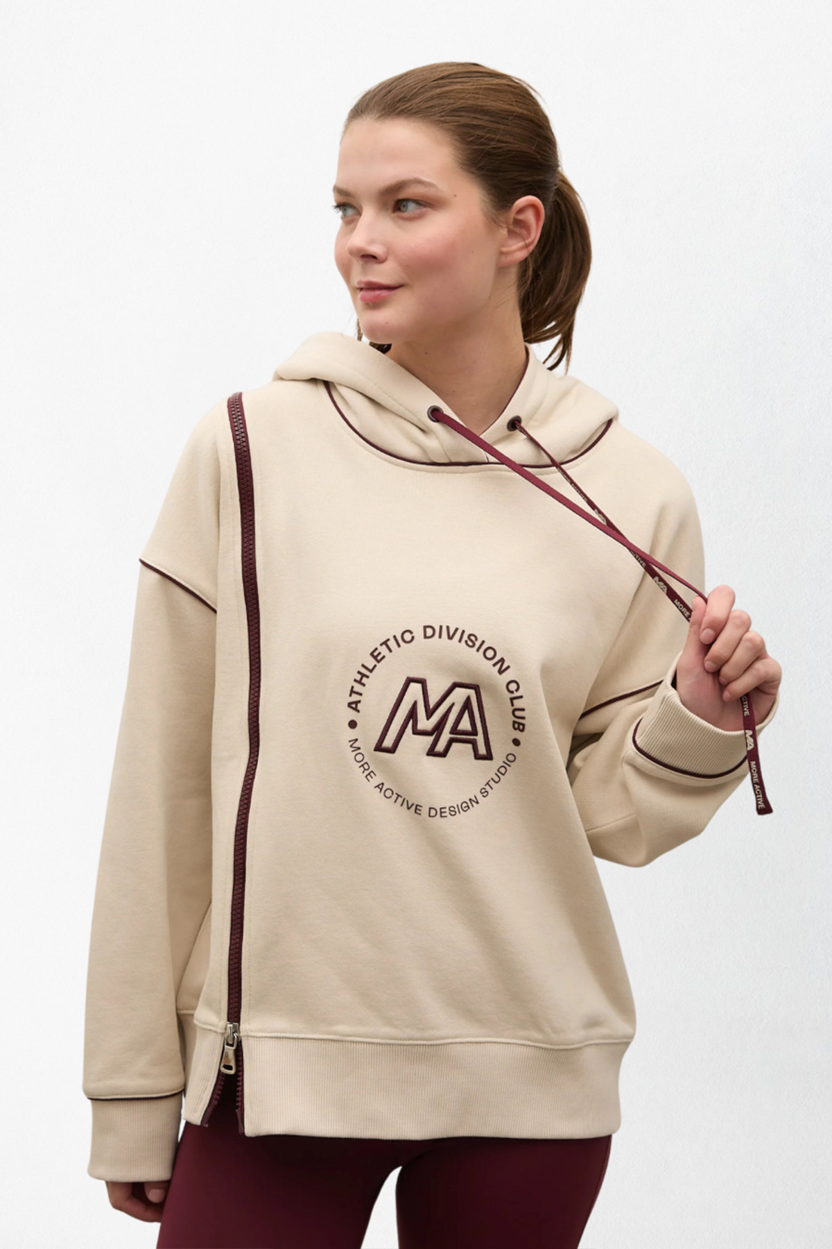 MORE ACTIVE Lake Kadın Oversize Kapüşonlu Sweatshirt görsel 2