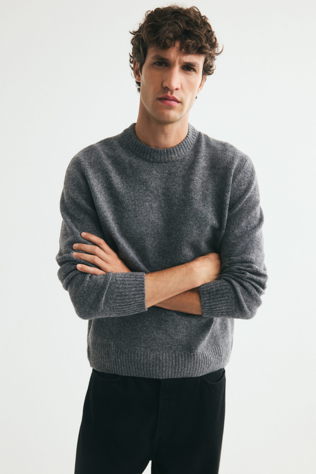 Tüylü Kazak Regular Fit