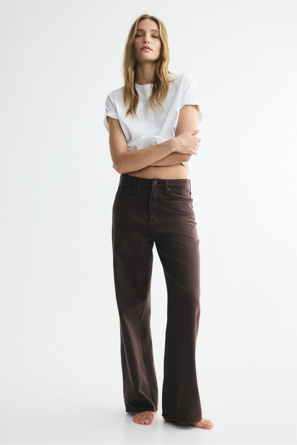 H&M Wide High Waist Jeans