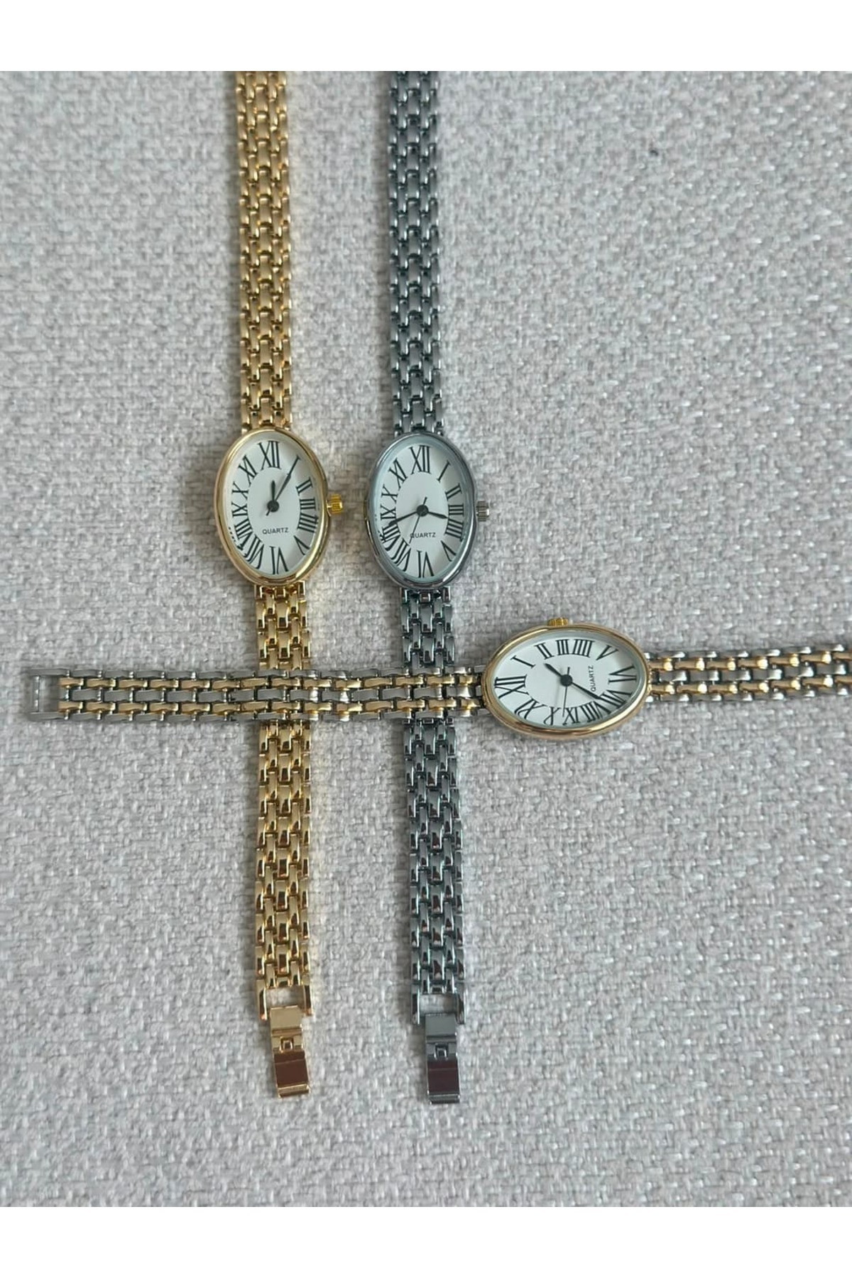 MERW Roses Model Gold Renk Metal Kordon Vintage Seri Kadın Kol Saati görsel 6
