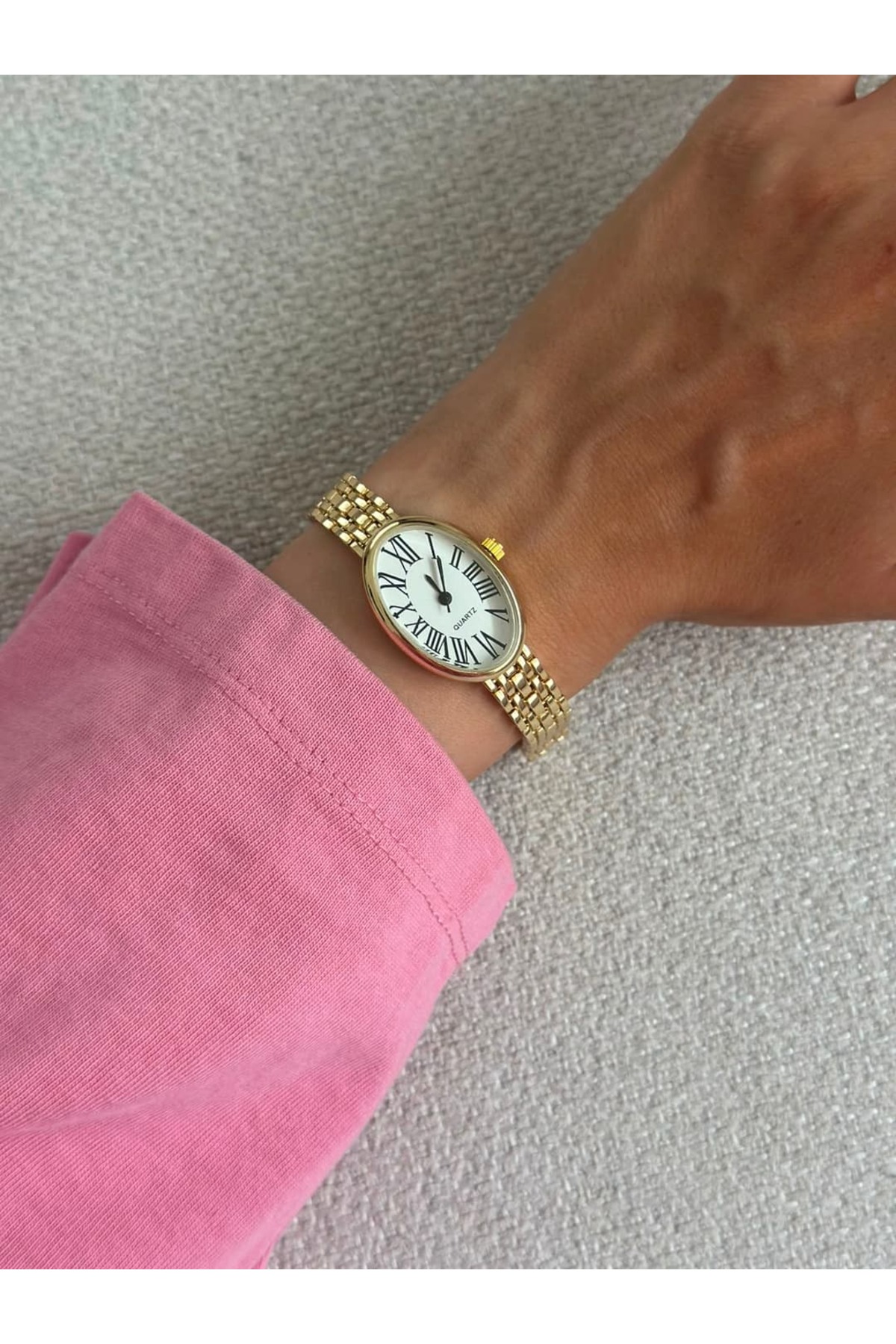 MERW Roses Model Gold Renk Metal Kordon Vintage Seri Kadın Kol Saati görsel 3