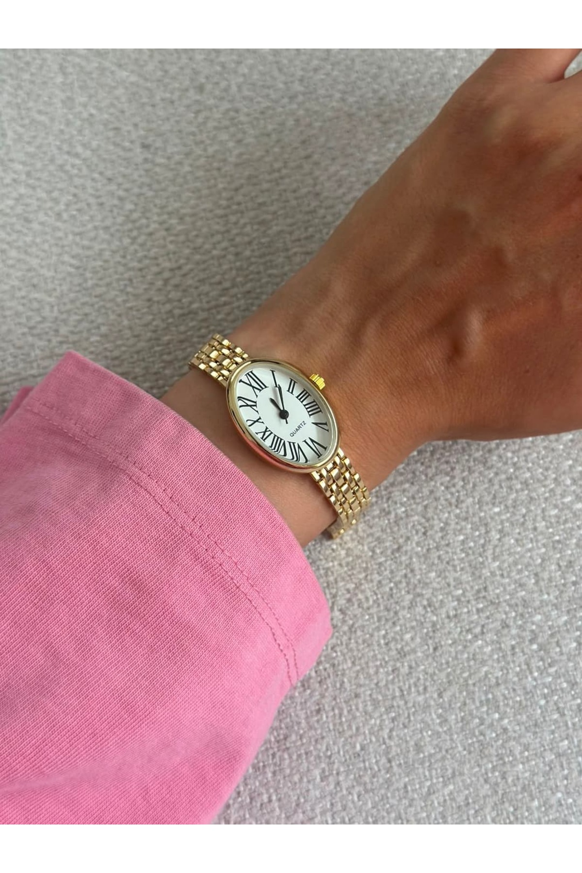 MERW Roses Model Gold Renk Metal Kordon Vintage Seri Kadın Kol Saati görsel 2