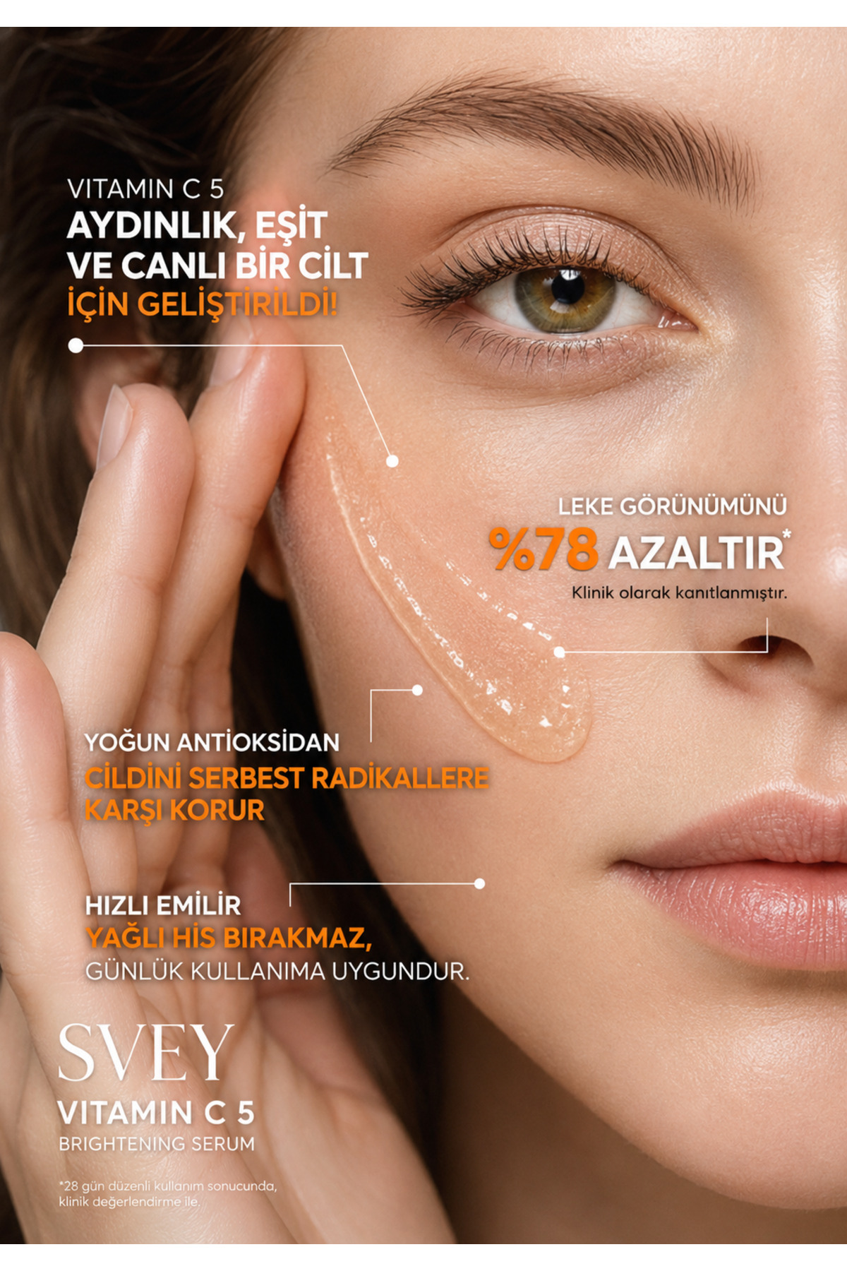 C Vitamini & Leke Giderici , Arbutin İçeren Aydınlatıcı Cilt Tonu Eşitleyici Serum 30 ml — 001907 — تصویر 5 از 7