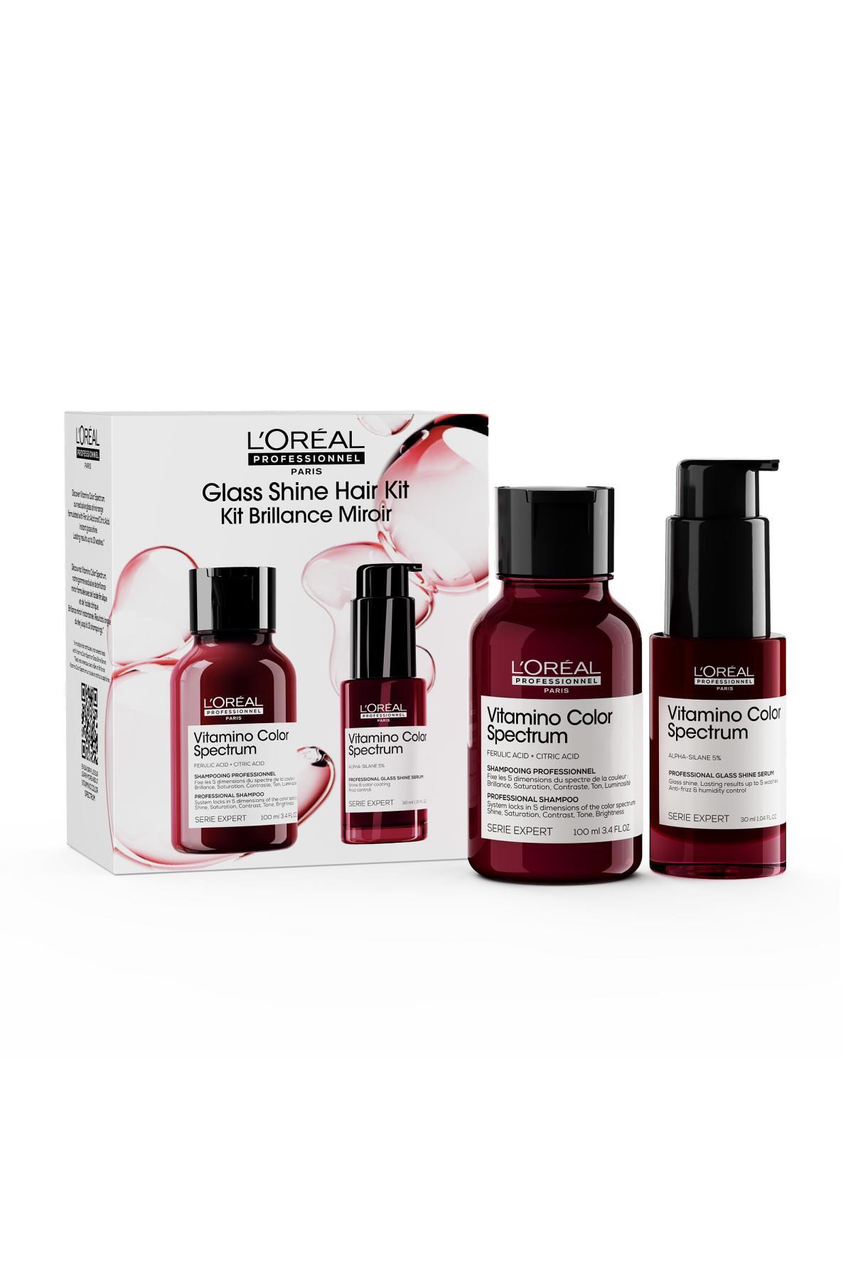 L'oreal Professionnel Vitamino Color Spectrum Mini Duo Kit - Şampuan ve Glass Shine Serum — 3474637363741
