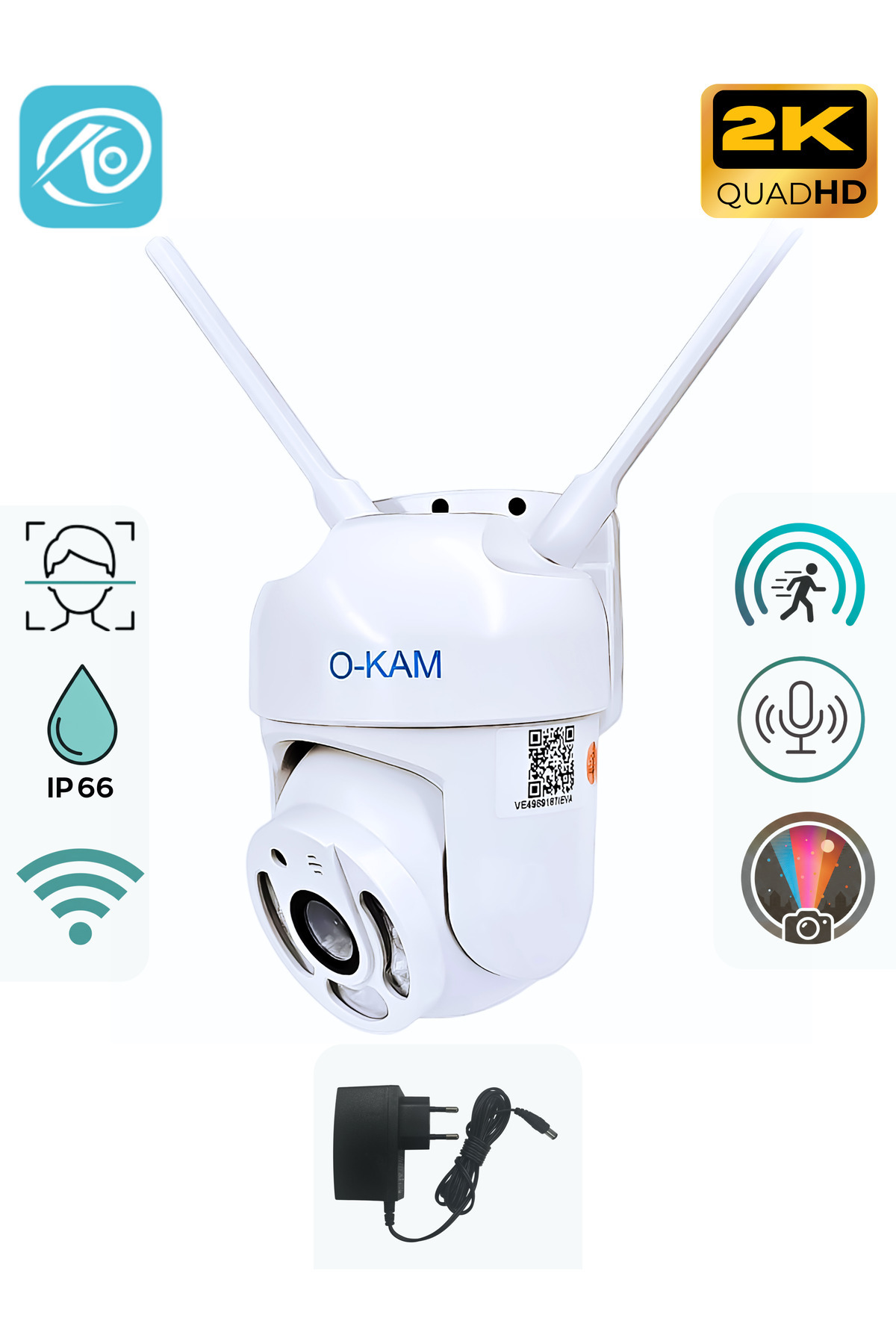 O-KAM 3012 SMART WIFI 3MP+3MP CAMERA ALERT PTZ