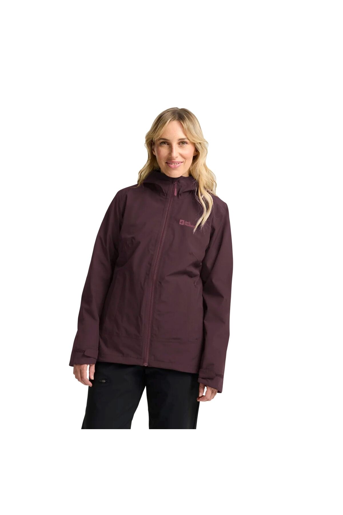 Jack Wolfskin Moonrise 3in1 Kadın Mor Outdoor Ceketi KADIN OUTDOOR CEKETİ görsel 2