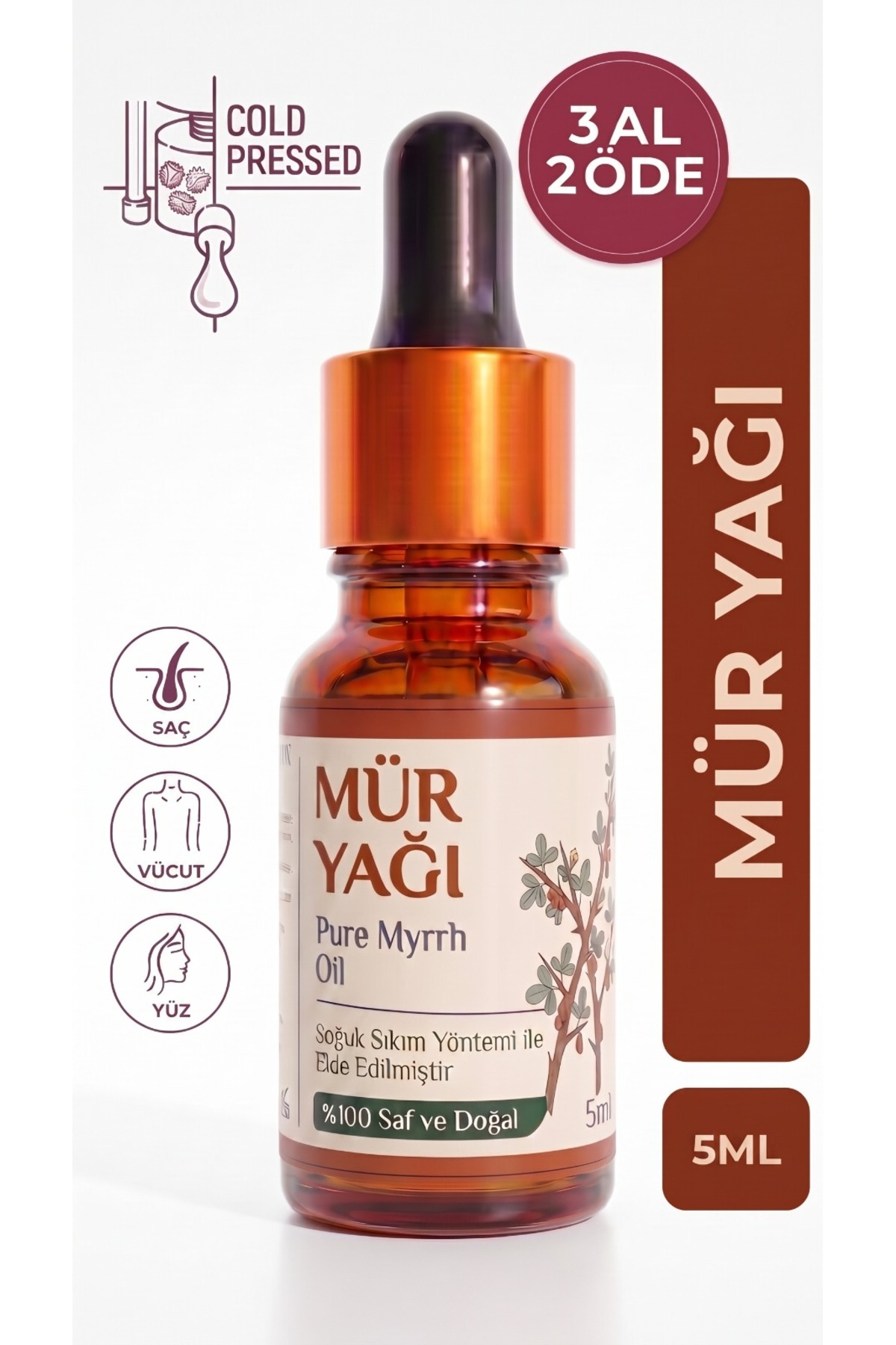 aktarloji Mür Uçucu Yağı 5 ml / Mirha (Myrrh Essential Oil) — A1-mür-yağı-5ml