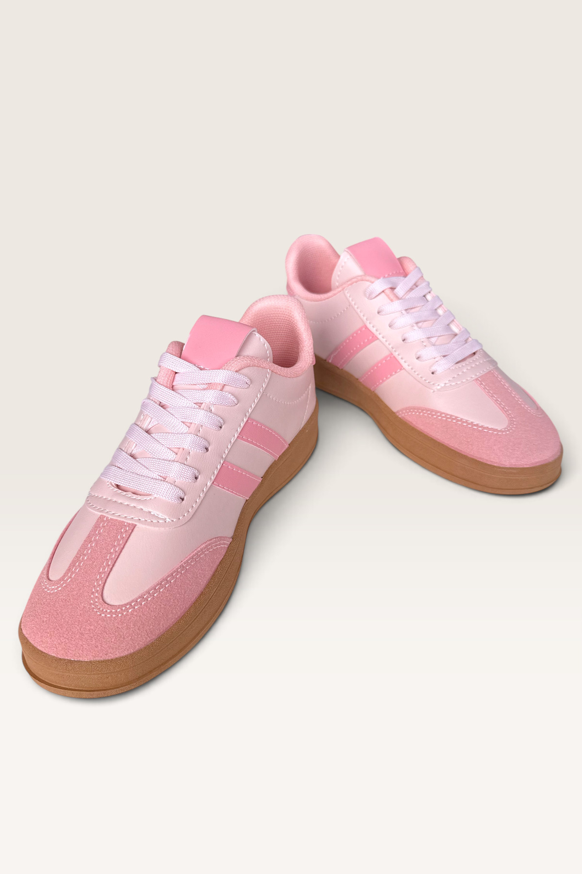 Liger Unisex Rahat Hafif Spor Ayakkabı PUDRA - PEMBE görsel 3
