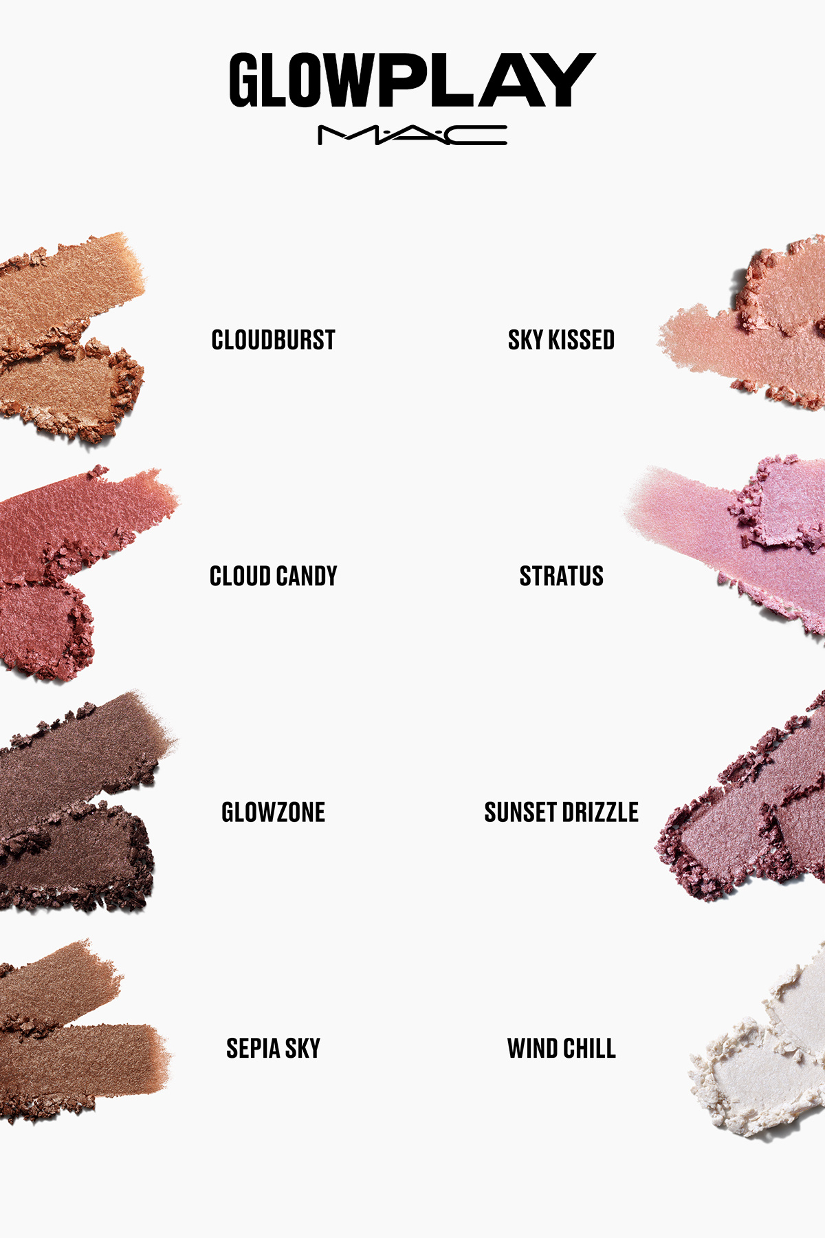M·A·C Glow Play Bouncy Highlighter Bulut Kadar Hafif, Yumuşak Dokulu Aydınlatıcı - Sepia Skies — سفید 147424 — تصویر 3 از 5