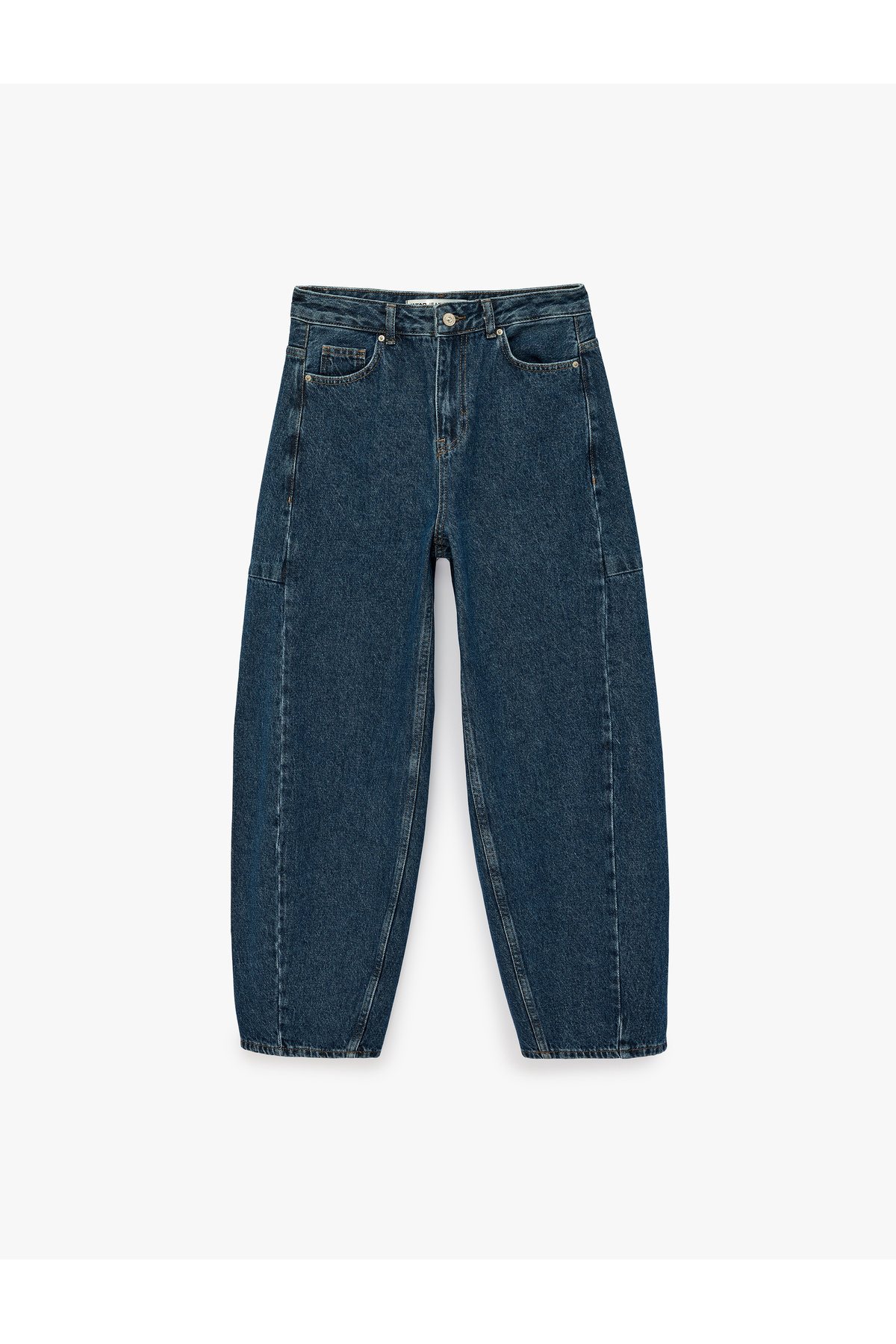 Koton Pamuklu Normal Paça Cepli Düğmeli Balon Denim Pantolon - Balloon Fit Jean