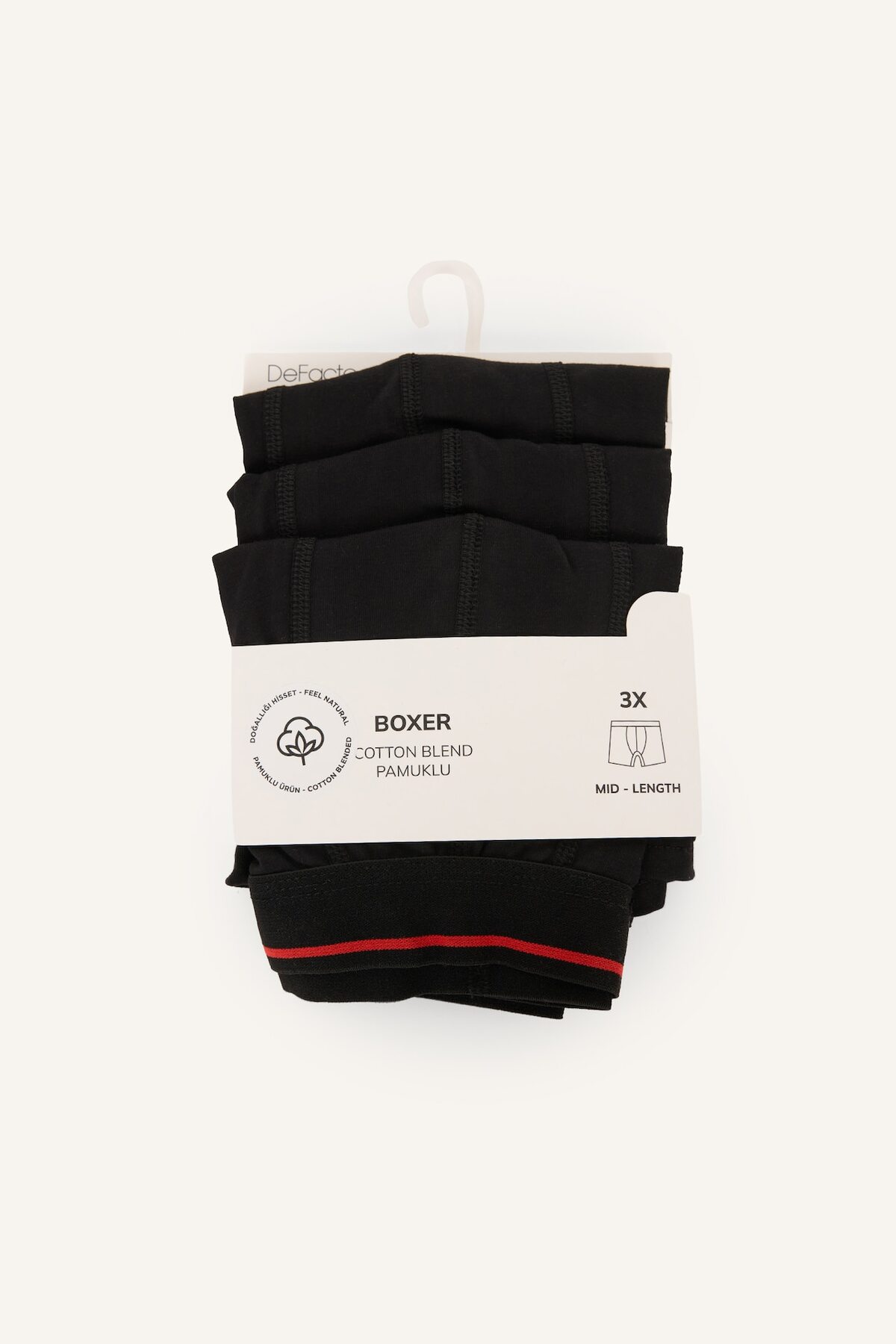 DeFacto Regular Fit Pamuklu 3'lü Boxer H9426AX26AU
