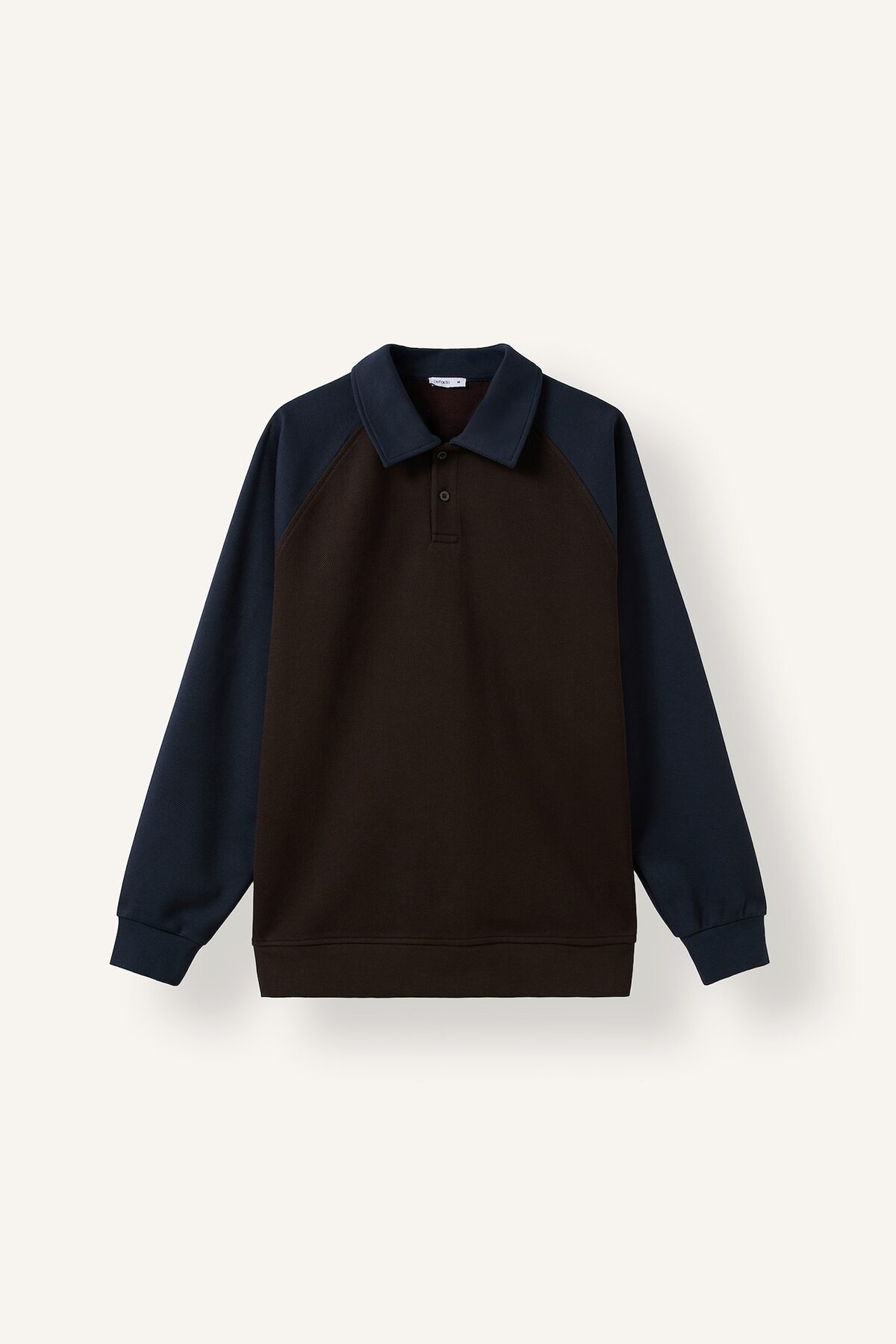 Defacto Regular Fit Polo Collar Raglan Sleeve Sweatshirt H5042Ax26Au