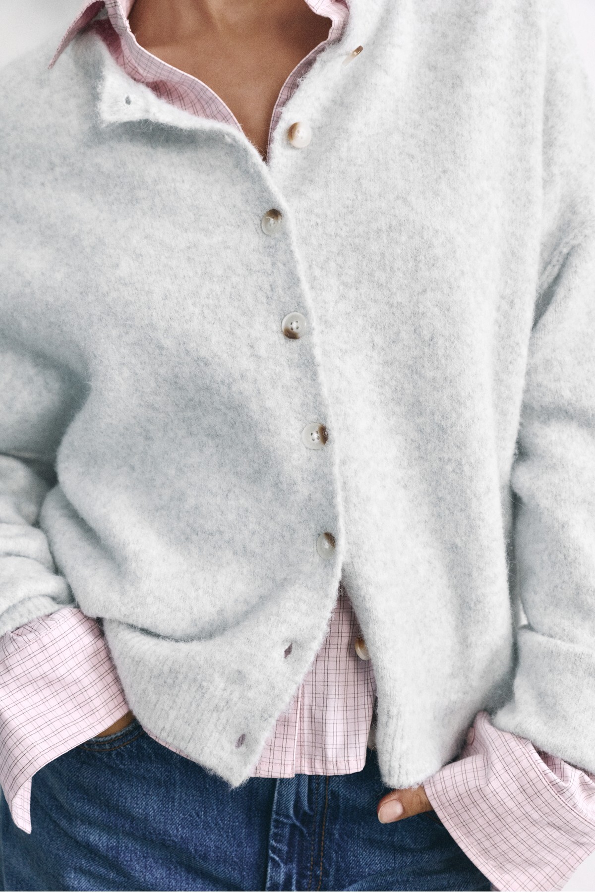 Pull & Bear Yumuşak örgü hırka görsel 6
