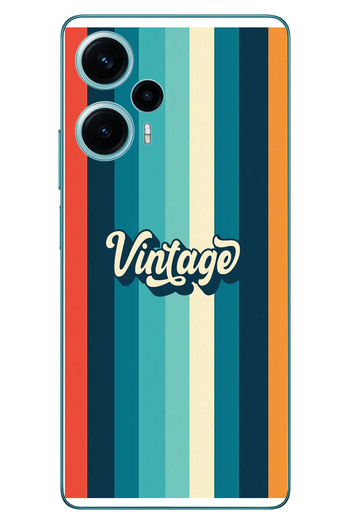 Poco F5 Uyumlu Vintage Baskılı Silikon Kılıf