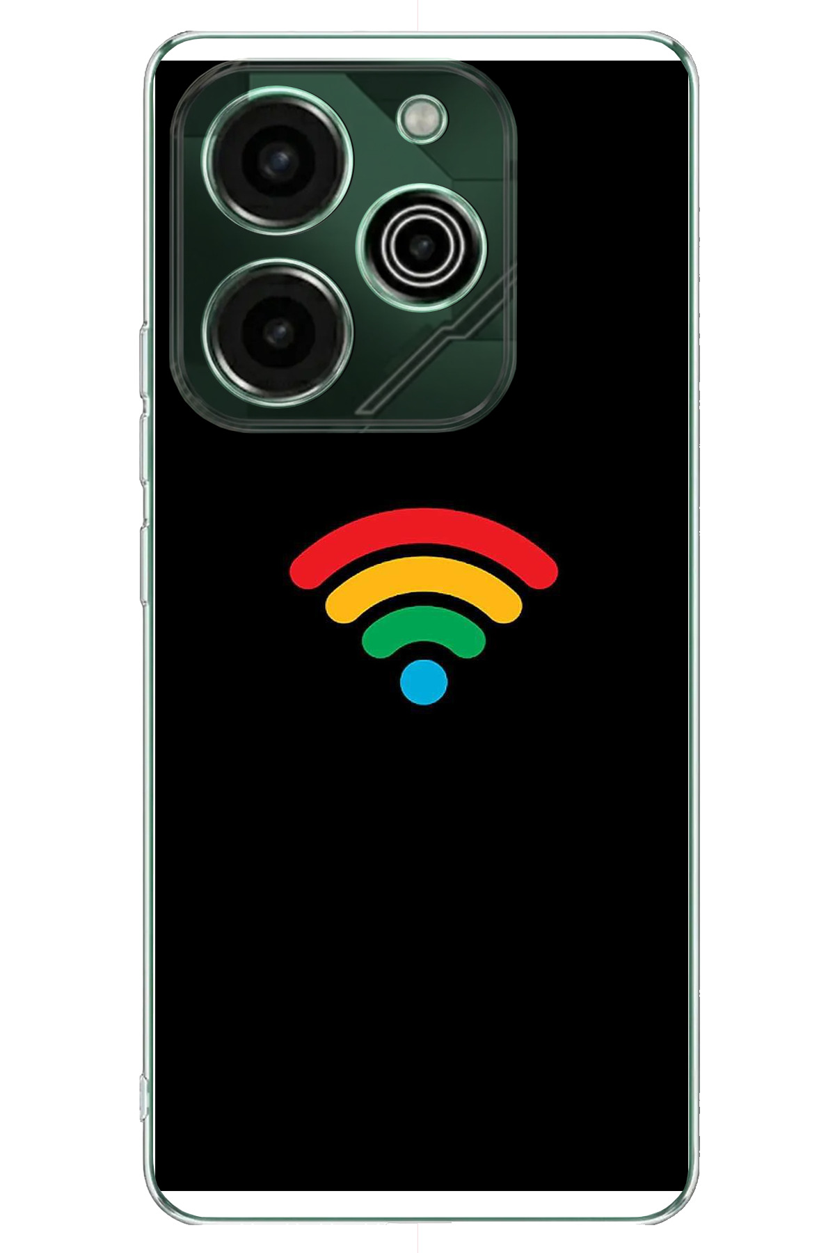 Tecno Pova 6 - Pova 6 Pro Uyumlu Wifi Simgesi Baskılı Silikon Kılıf