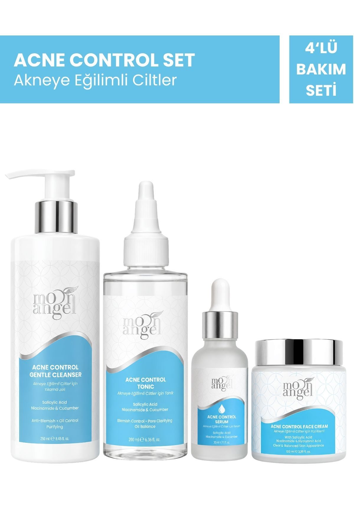 ACNE CONTROL SET Akneye Eğilimli Cilt Tipleri için 4LÜ SET — görsel 1