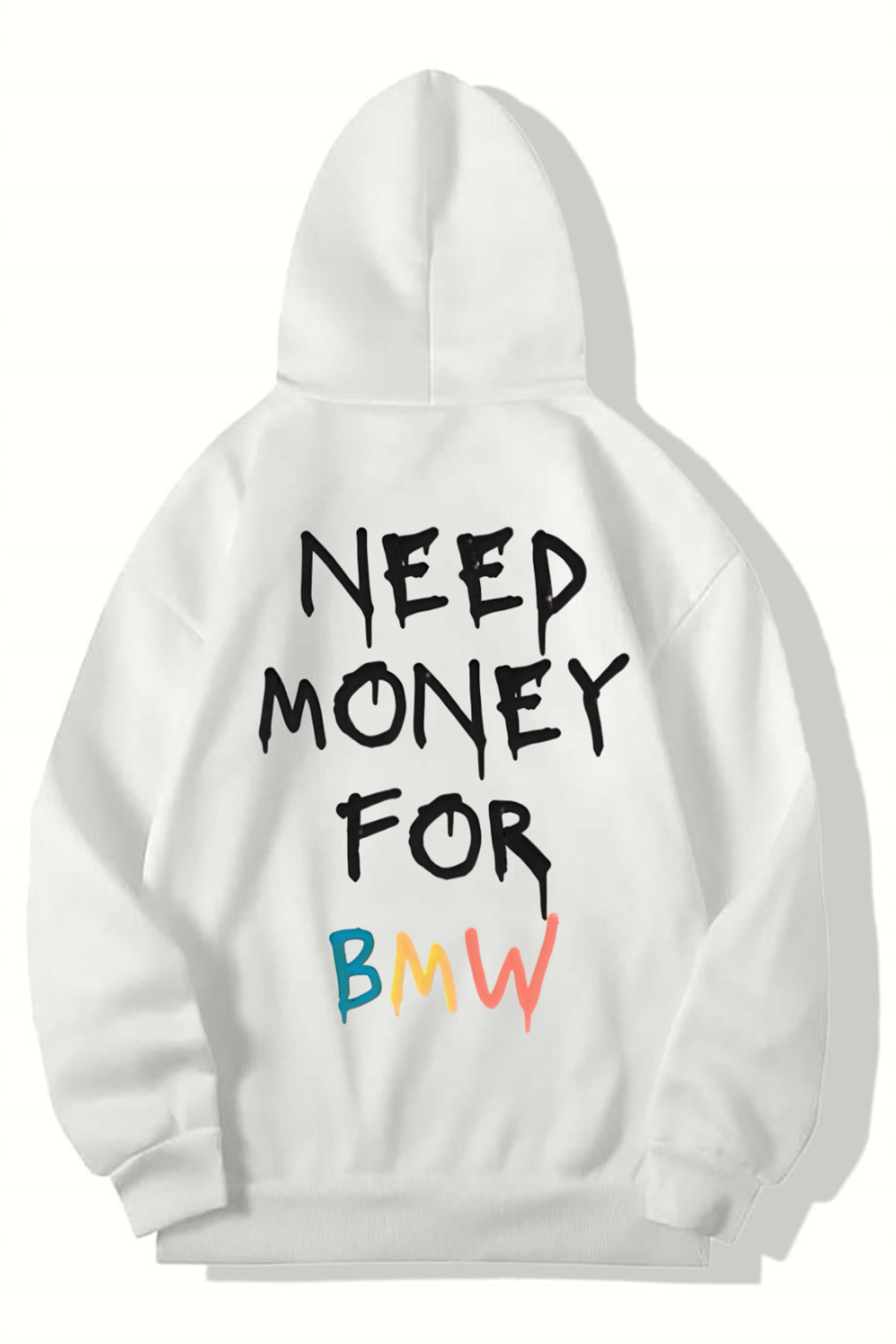 BRZ COLLECTION Unisex Oversize (Bmw White) Need Money for Bmw Hoodie (White)