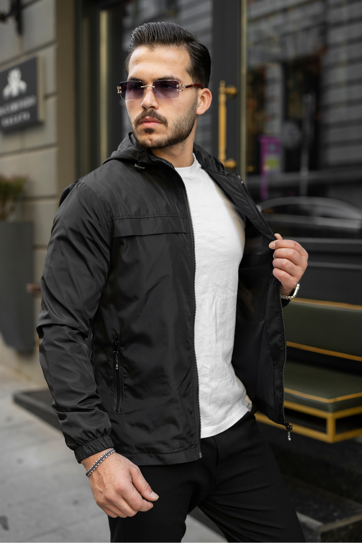 S&M CLOTHİNG YENİ SEZON ARMALI SU VE RÜZGAR GEÇİRMEZ ERKEK YAĞMURLUK MEVSİMLİK CEKET görsel 3