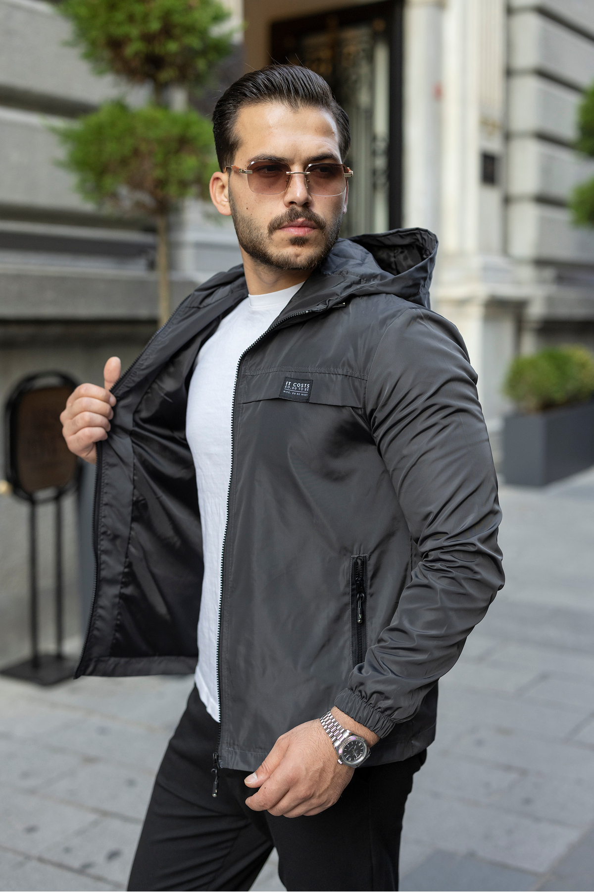 S&M CLOTHİNG YENİ SEZON ARMALI SU VE RÜZGAR GEÇİRMEZ ERKEK YAĞMURLUK MEVSİMLİK CEKET görsel 2