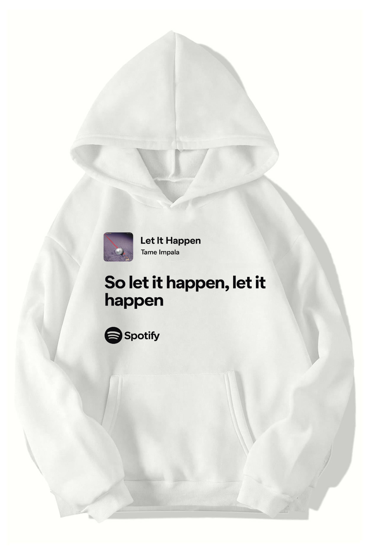 BRZ COLLECTION Unisex Oversize Tame Impala - Let It Happen Hoodie (White)