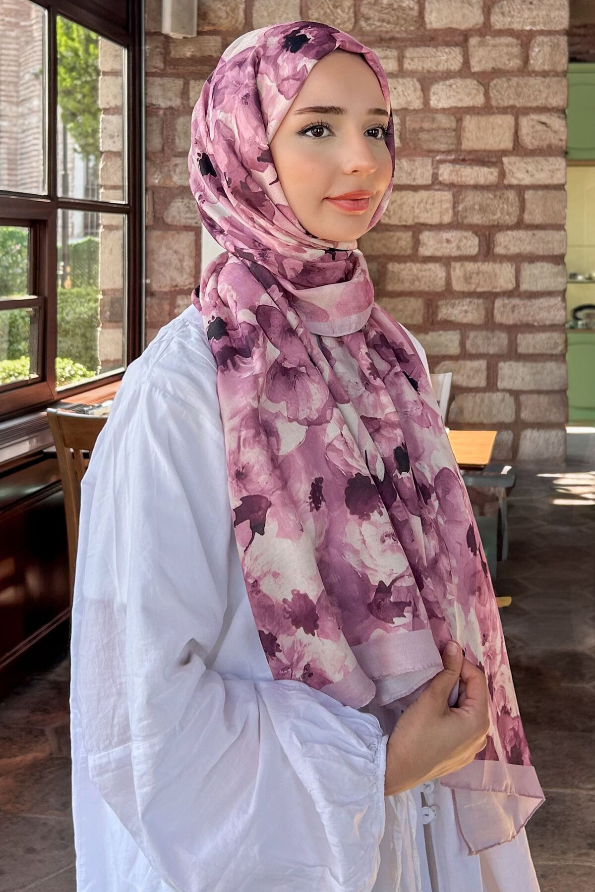 CUOCA LOUNGE Camellia Soft Pamuk Şal Pudra Pembe görsel 4