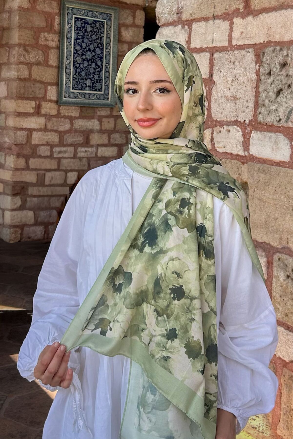 CUOCA LOUNGE Camellia Soft Pamuk Şal Yeşil