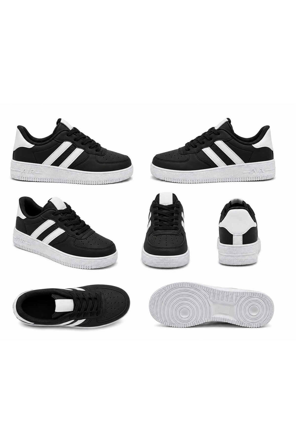 Unisex Beyaz sneaker Günlük Bağcıklı spor Ayakkabı — مشکی ZA1MMZ00014.00 — تصویر 2 از 2