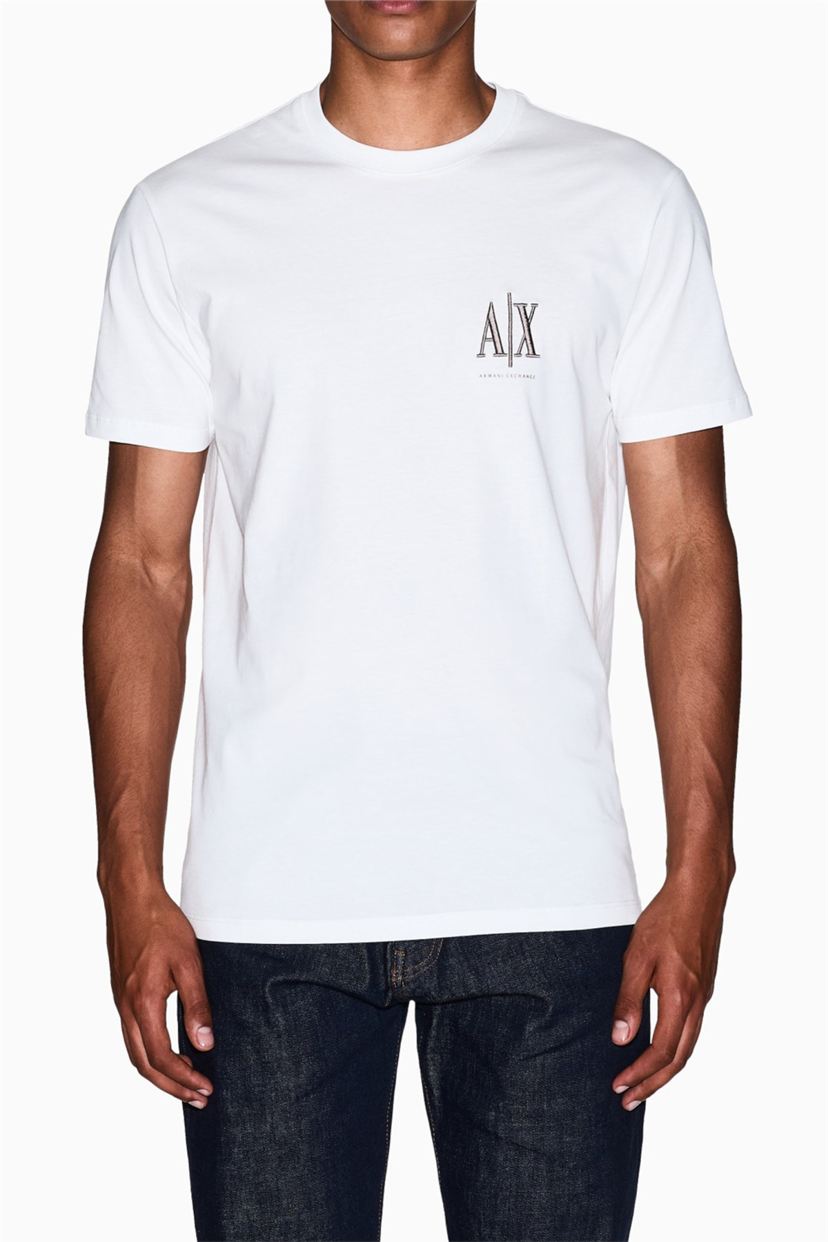 تی‌شرت یقه گرد مردانه سفید آرمانی اکسچنج تی شرت Armani Exchange