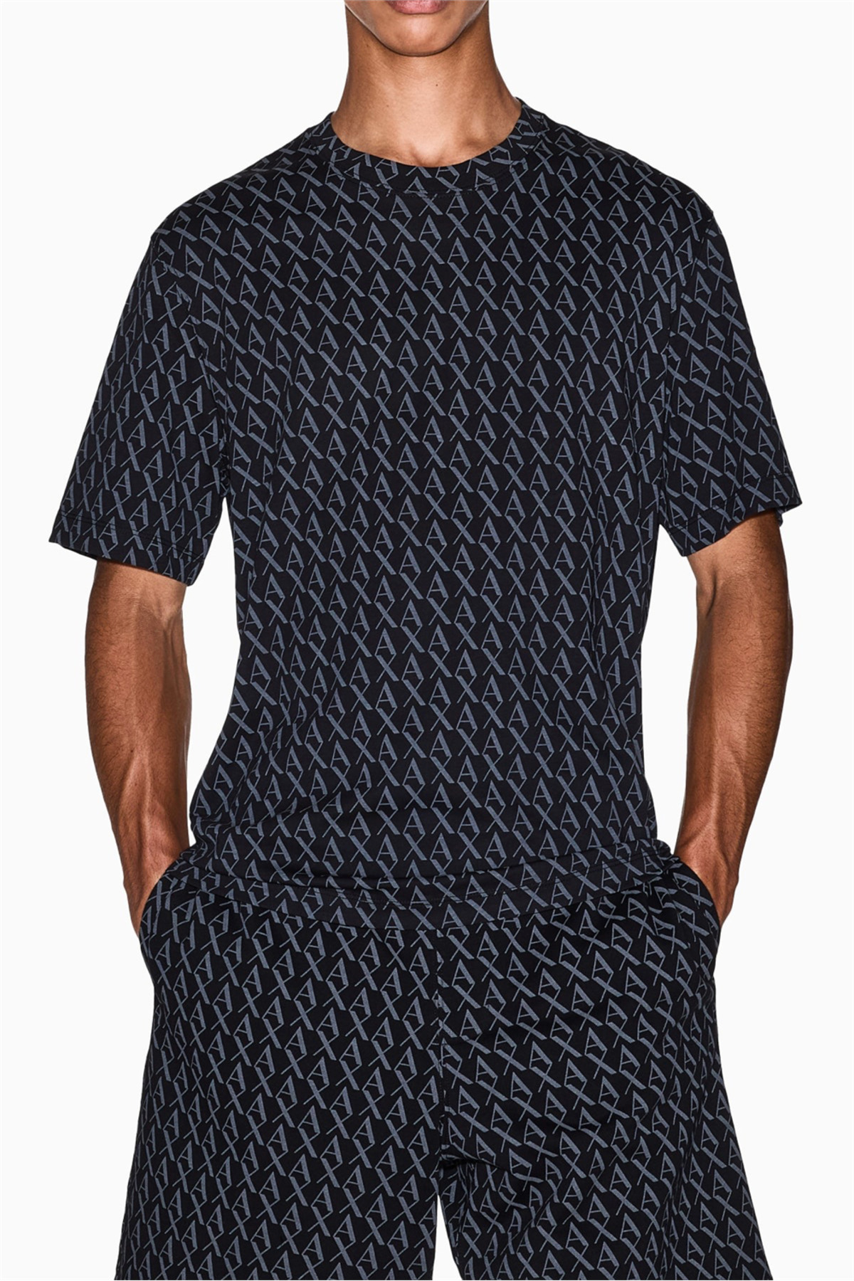 تی‌شرت یقه گرد مردانه مشکی آرمانی اکسچنج تی شرت Armani Exchange