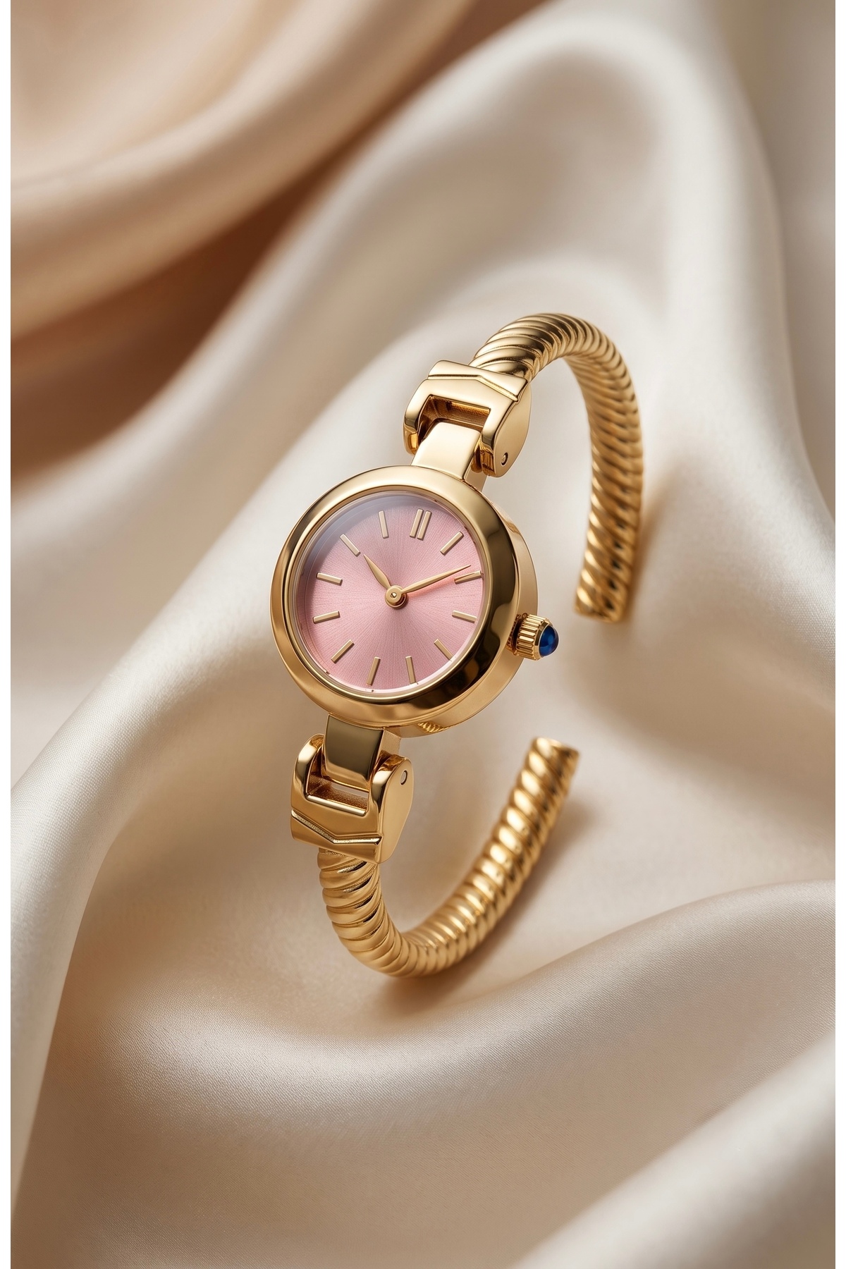 KLISHE 3’lü Luxury Kadın Çelik Saat Seti Kelepçeli Kordon Gold & Bordo & Pembe Renk Vintage Kadın Kol Saati Old Money Zarif Şık Lüks Premium | Limited Edition 2026 görsel 4