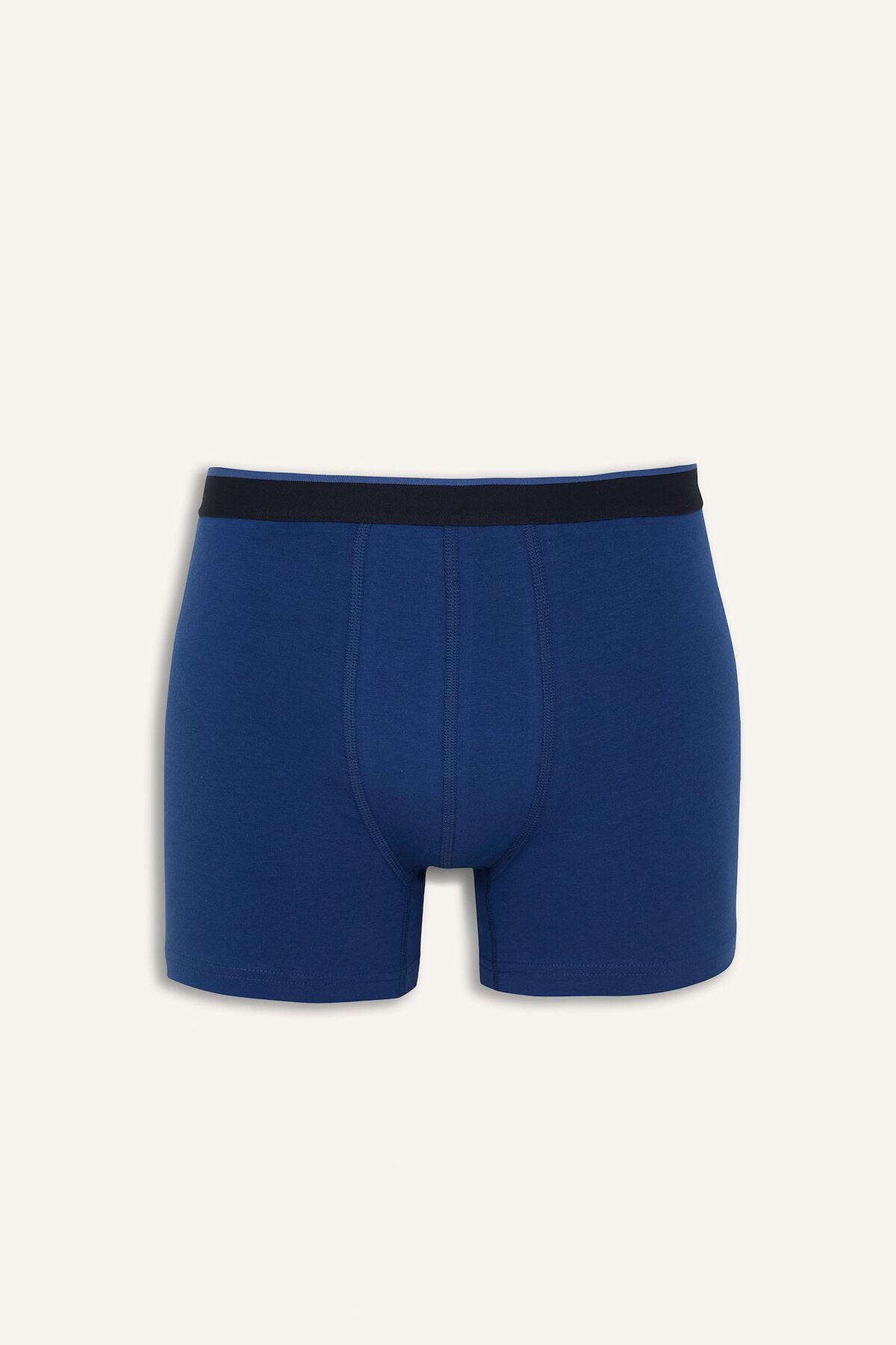 DeFacto Regular Fit Çizgili ve Düz 2'li Boxer I4019AX26AU görsel 5