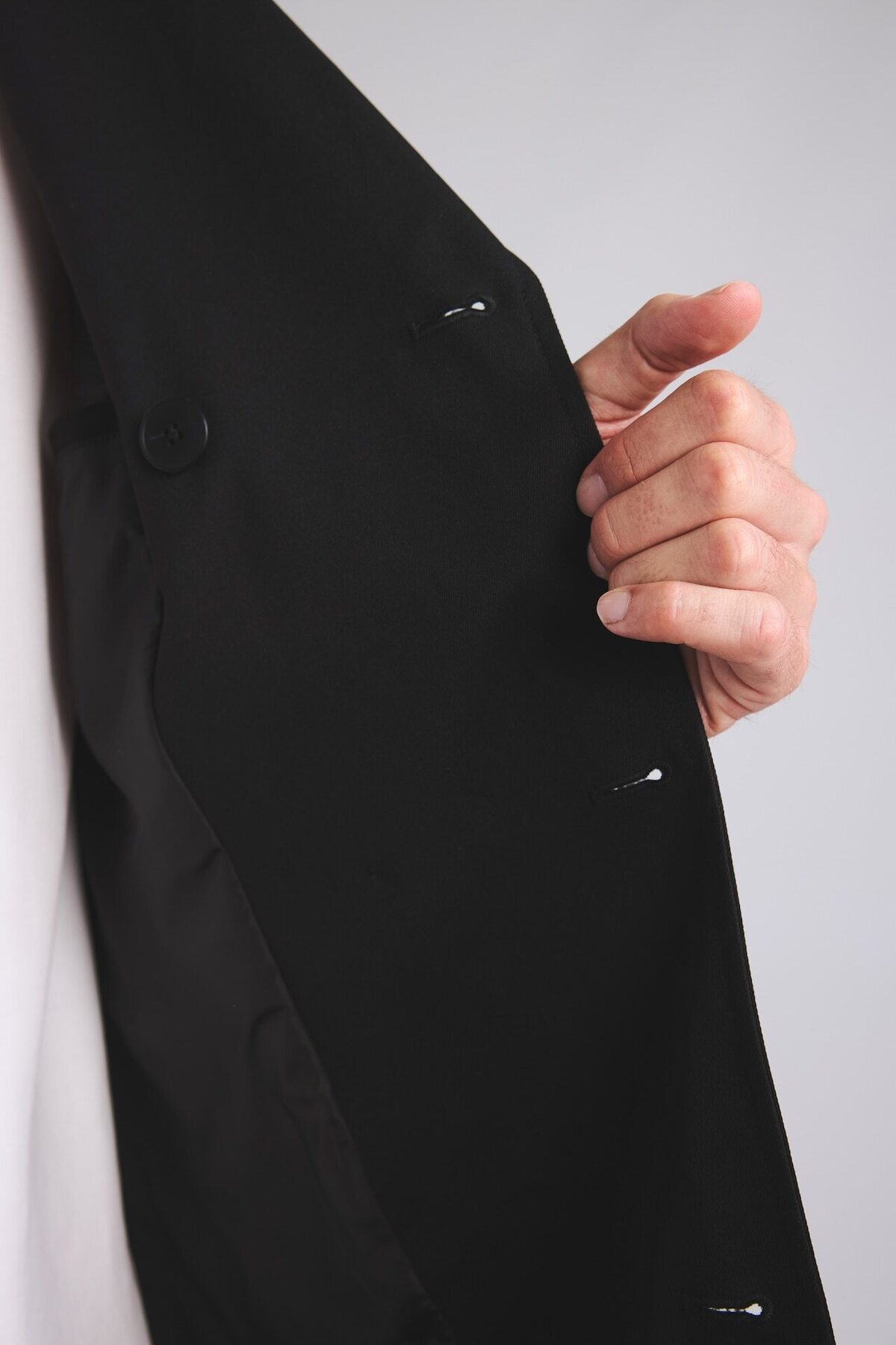 DeFacto Slim Fit Astarlı Düğmeli Cepli Kemerli Mevsimlik Trençkot D5528AX26AU görsel 5