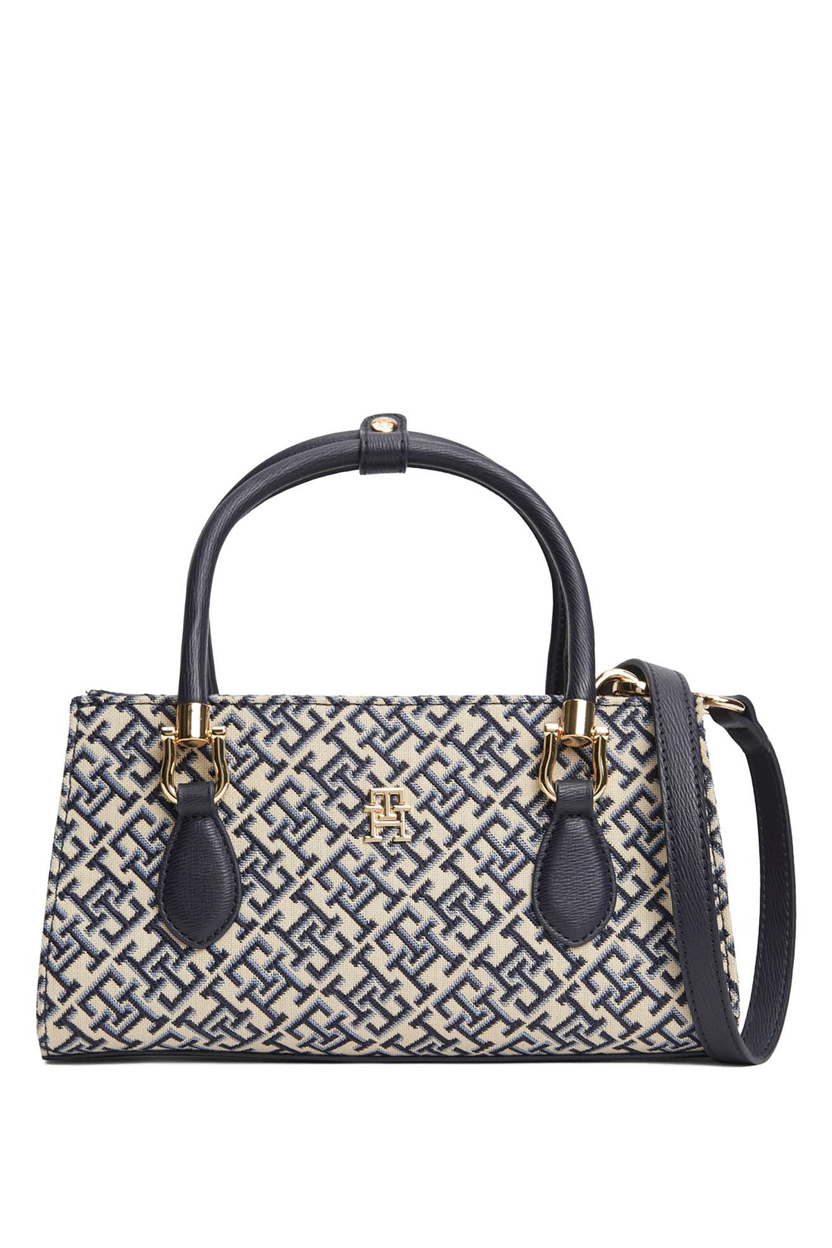 Tommy Hilfiger Lacivert Kadın El Çantası TH GRACE MINI SATCHEL JACQUARD