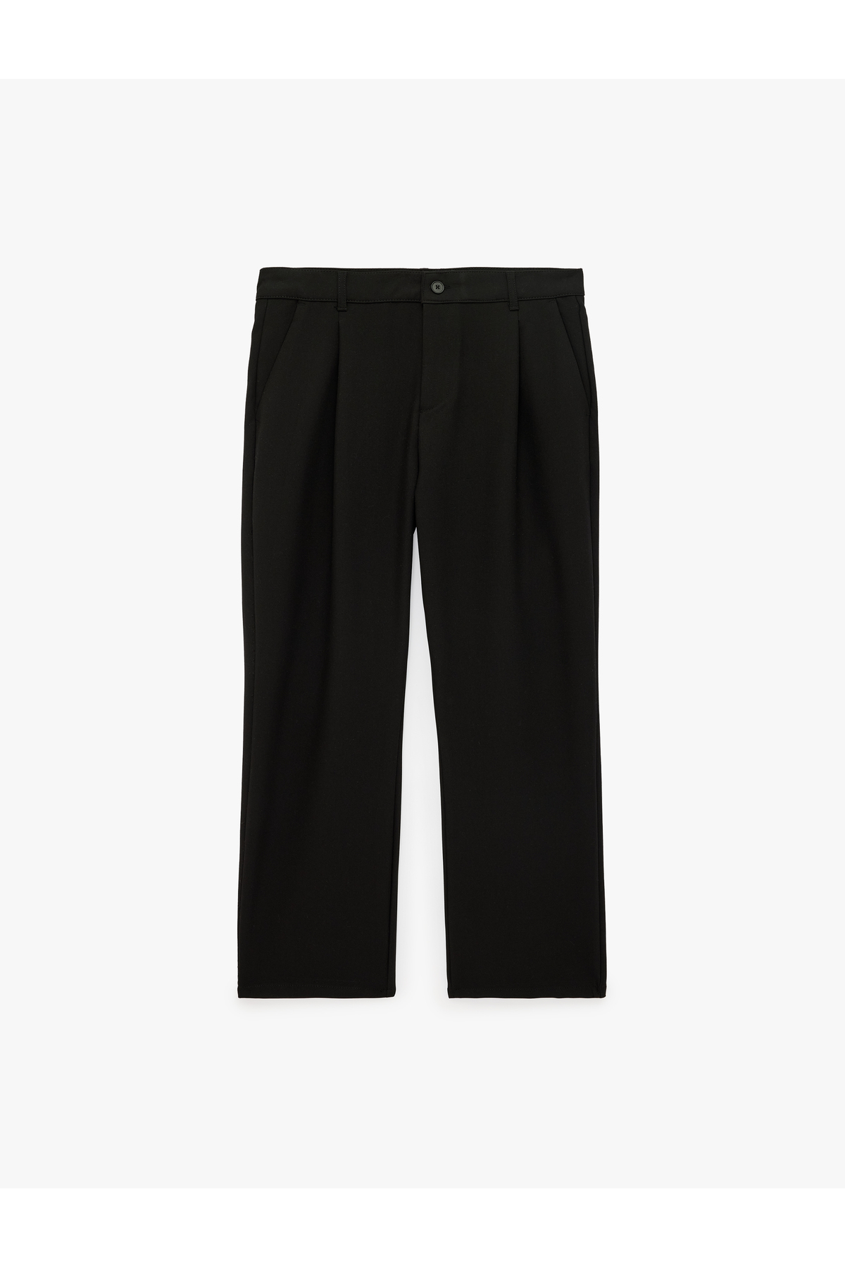 Regular Fit Cepli Viskon Karışımlı Pileli Kumaş Pantolon — مشکی 7WAM40012HW — تصویر 5 از 7